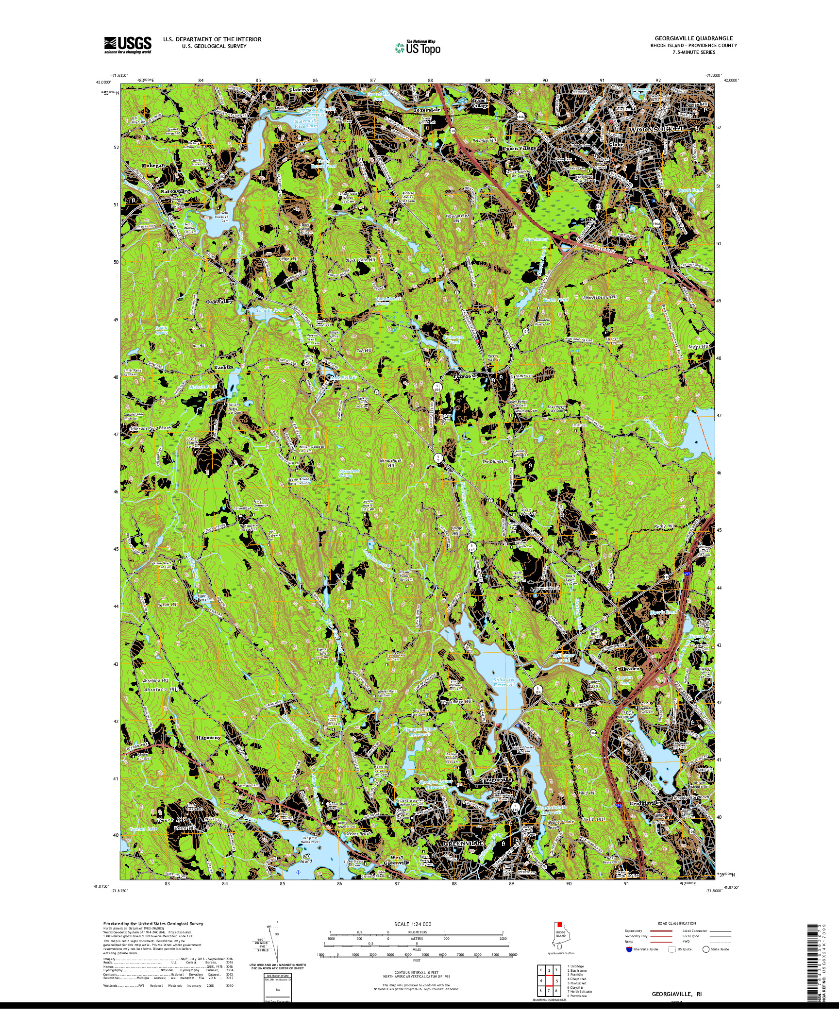 USGS US TOPO 7.5-MINUTE MAP FOR GEORGIAVILLE, RI 2021