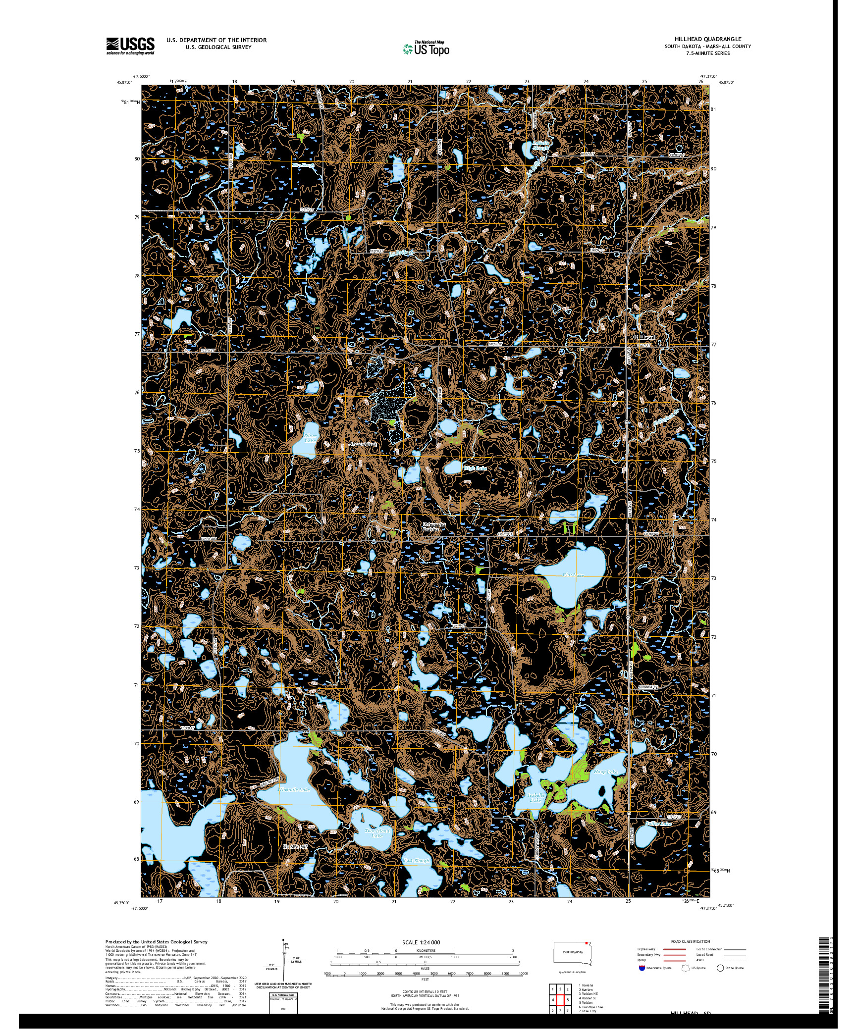 USGS US TOPO 7.5-MINUTE MAP FOR HILLHEAD, SD 2021