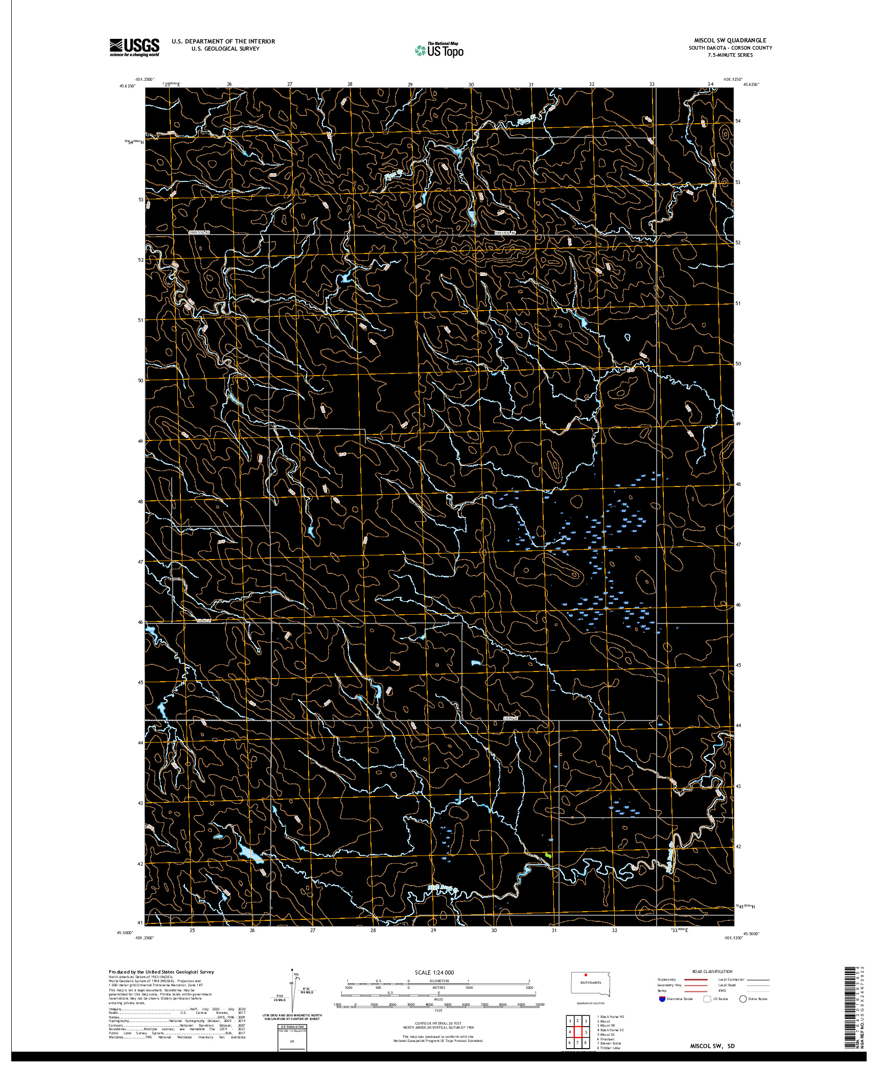 USGS US TOPO 7.5-MINUTE MAP FOR MISCOL SW, SD 2021