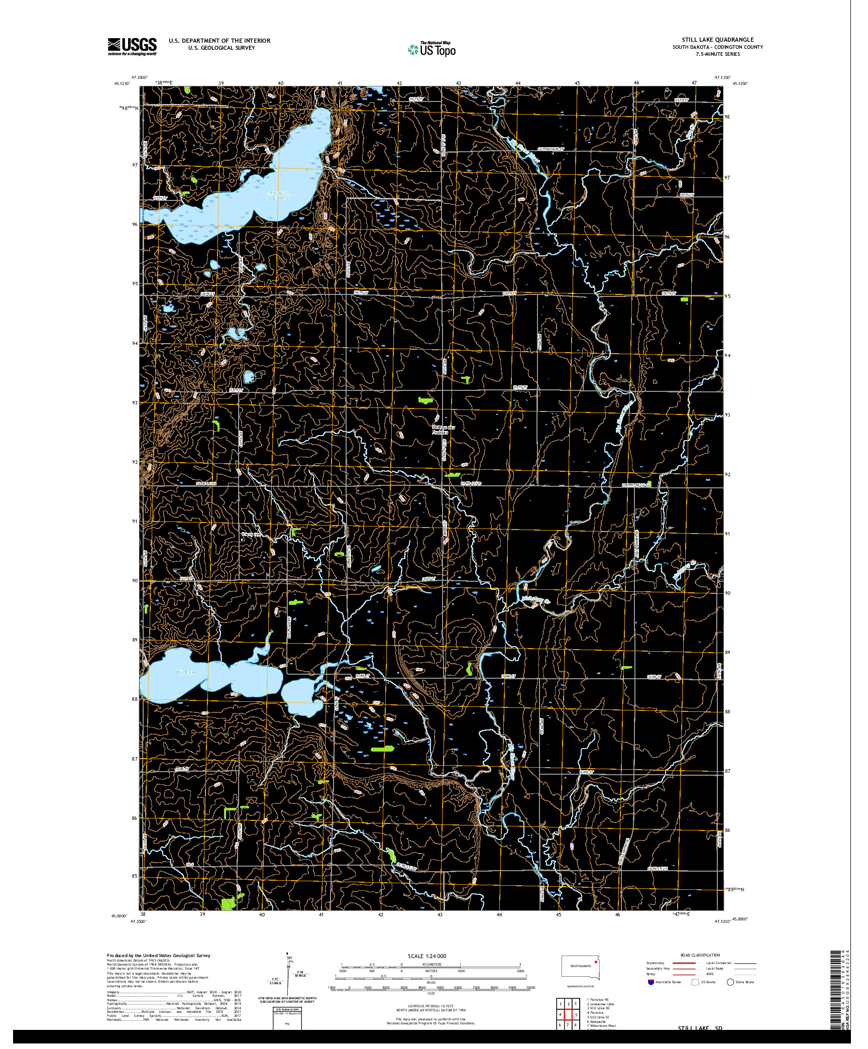 USGS US TOPO 7.5-MINUTE MAP FOR STILL LAKE, SD 2021