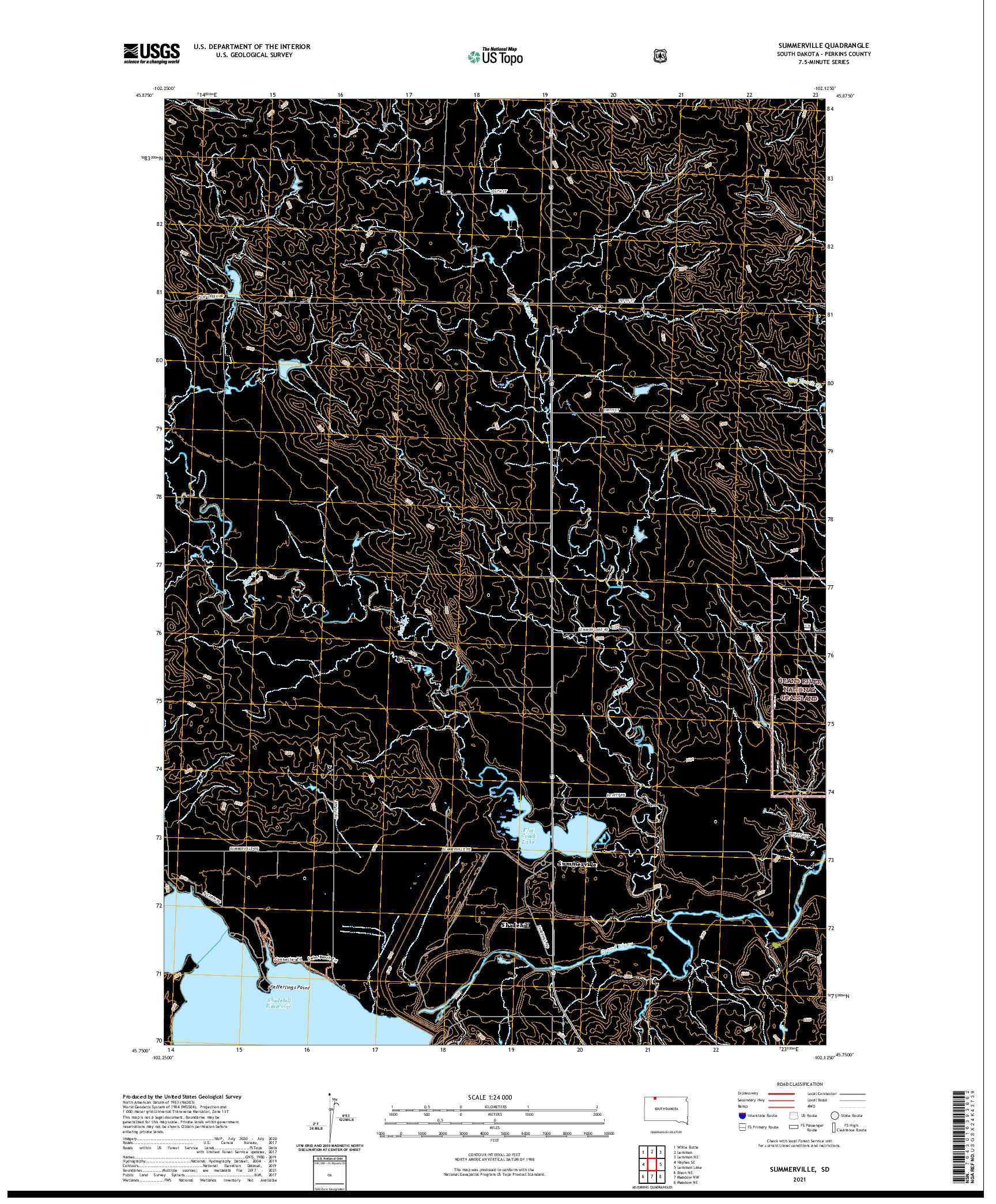 USGS US TOPO 7.5-MINUTE MAP FOR SUMMERVILLE, SD 2021