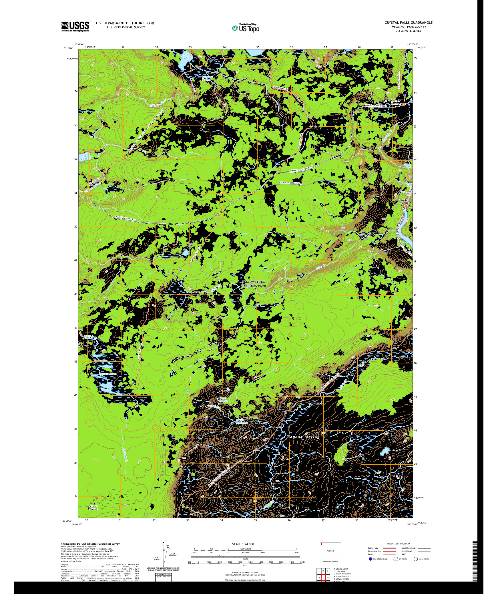 USGS US TOPO 7.5-MINUTE MAP FOR CRYSTAL FALLS, WY 2021