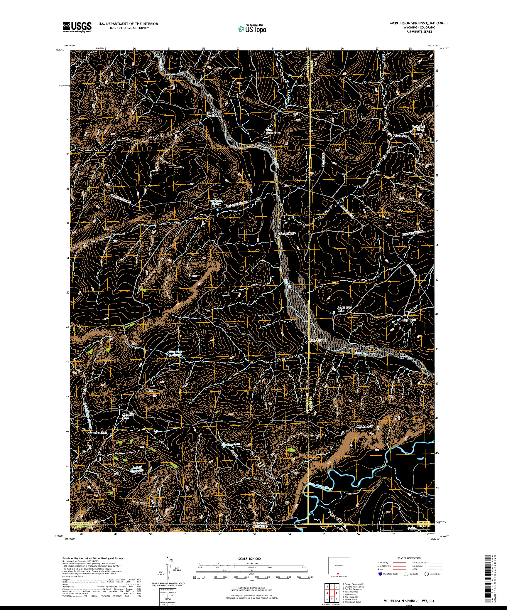 USGS US TOPO 7.5-MINUTE MAP FOR MCPHERSON SPRINGS, WY,CO 2021
