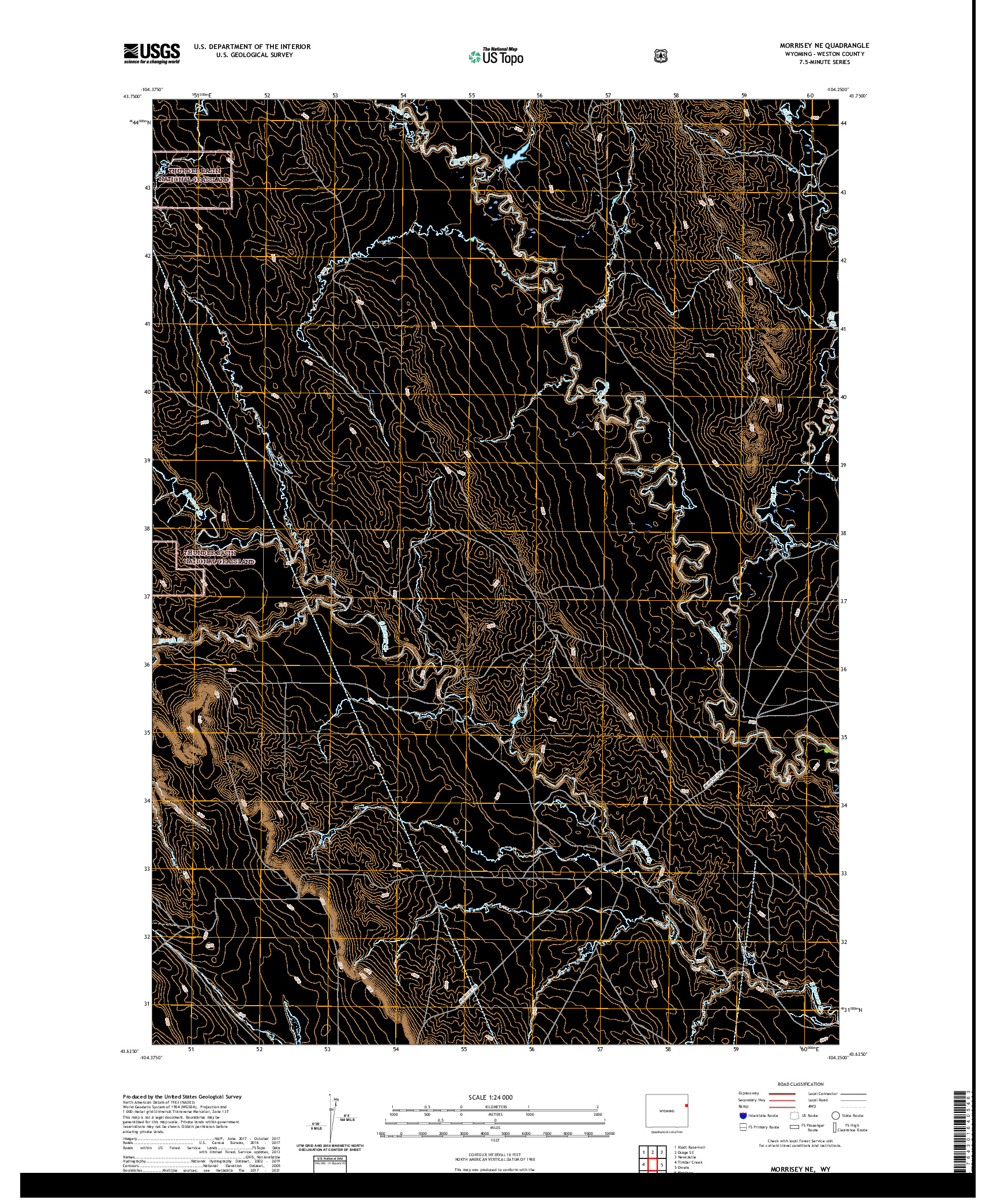 USGS US TOPO 7.5-MINUTE MAP FOR MORRISEY NE, WY 2021