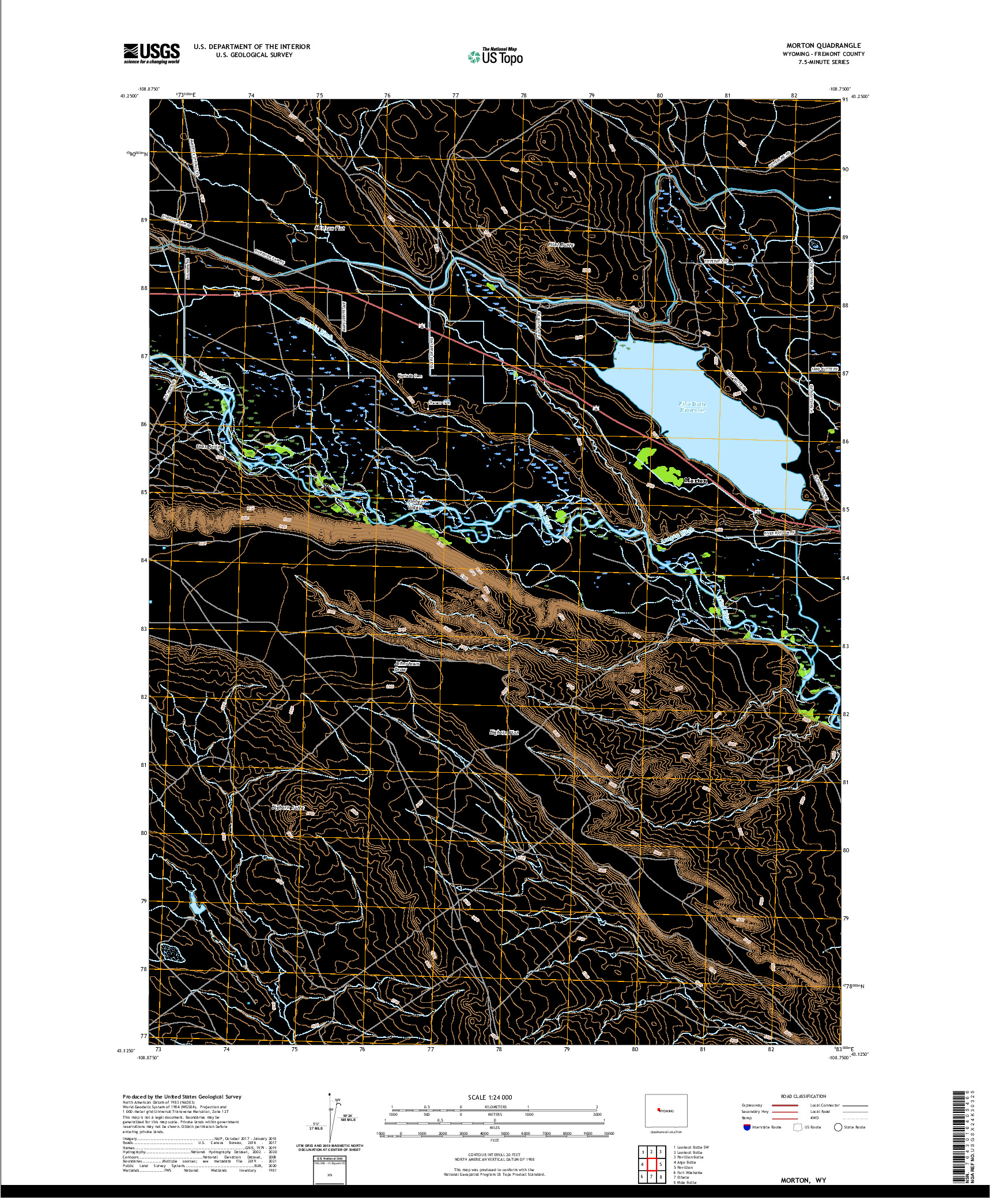 USGS US TOPO 7.5-MINUTE MAP FOR MORTON, WY 2021
