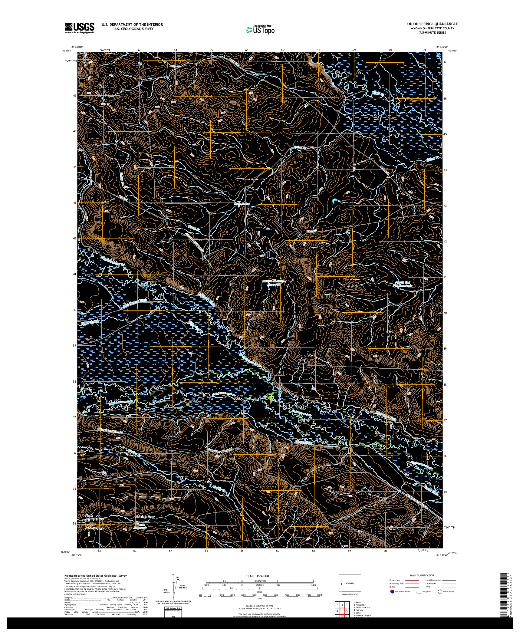 USGS US TOPO 7.5-MINUTE MAP FOR ONION SPRINGS, WY 2021