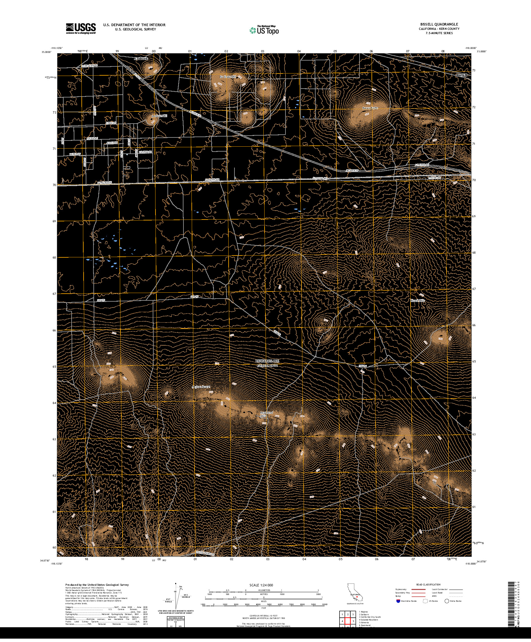 US TOPO 7.5-MINUTE MAP FOR BISSELL, CA