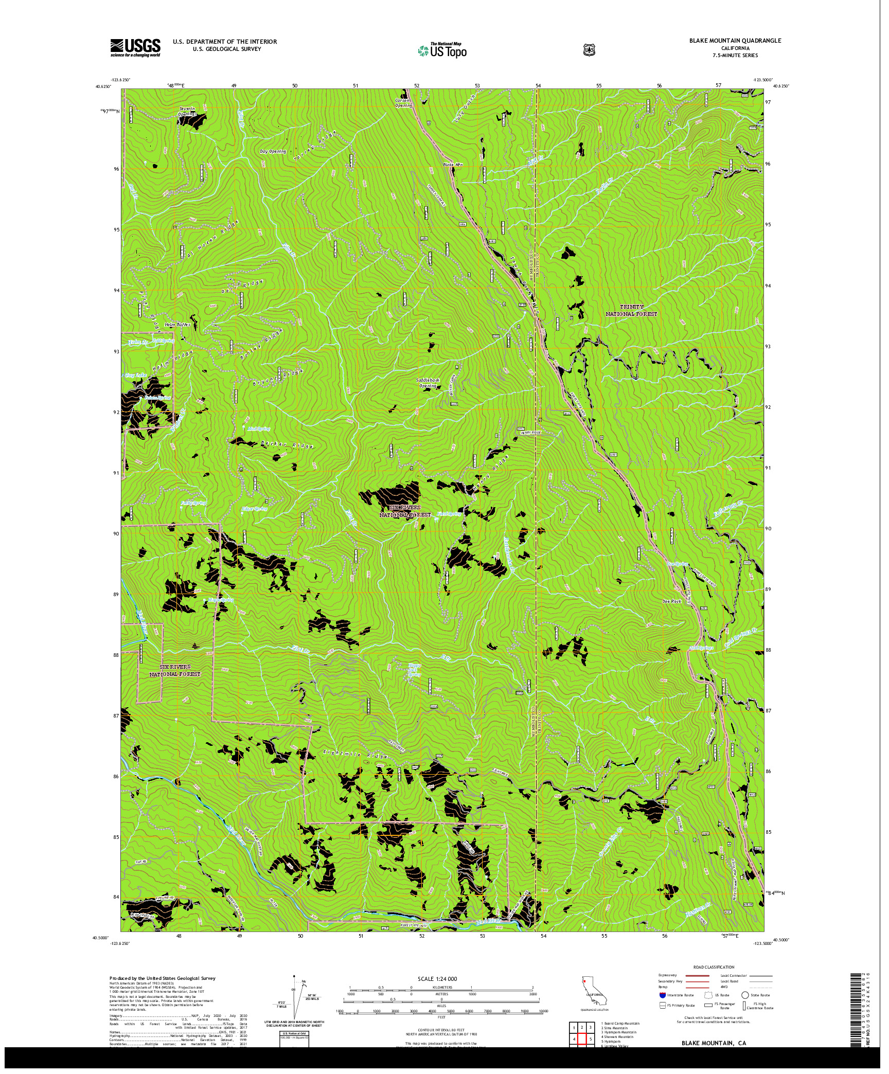 US TOPO 7.5-MINUTE MAP FOR BLAKE MOUNTAIN, CA