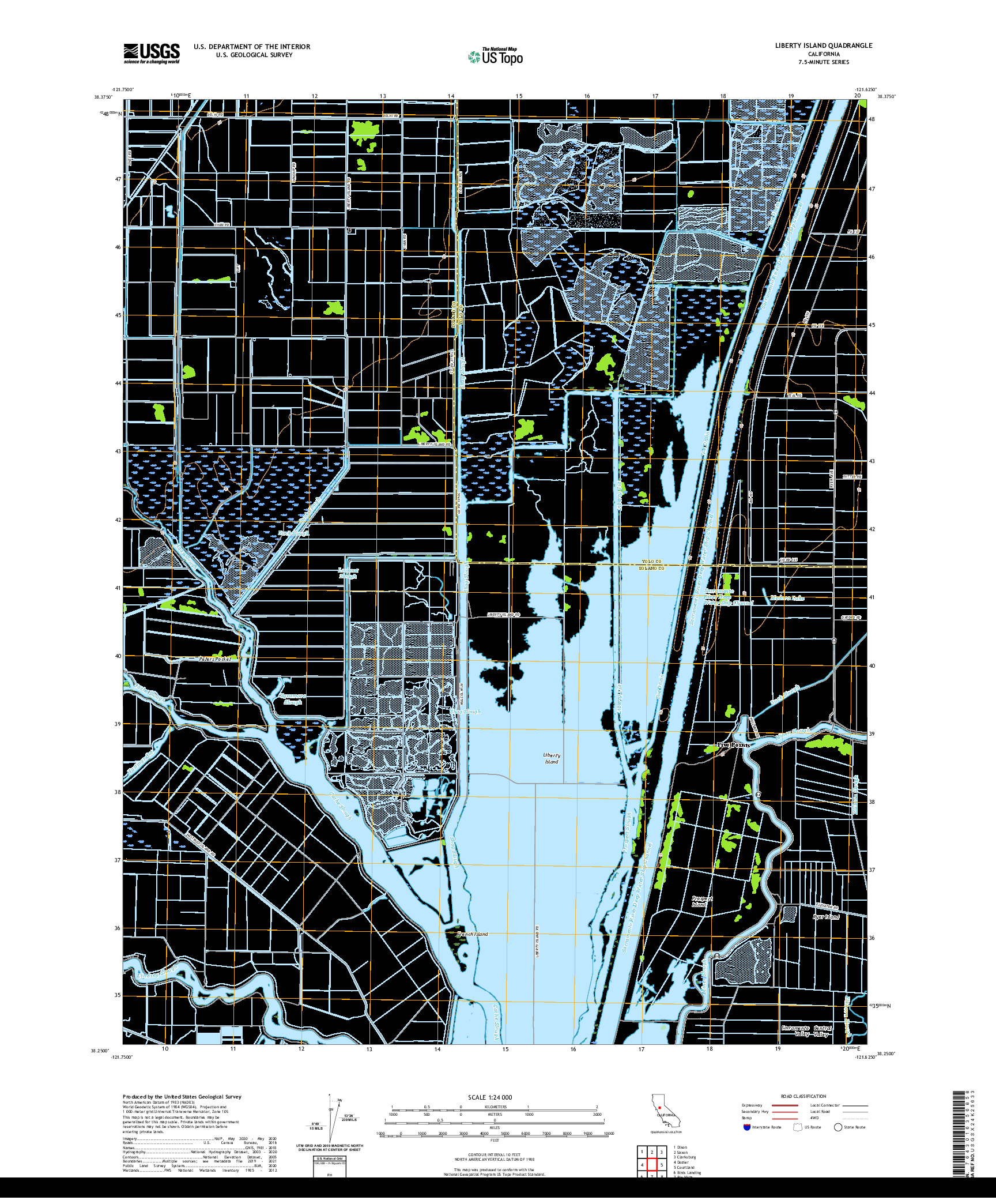 US TOPO 7.5-MINUTE MAP FOR LIBERTY ISLAND, CA