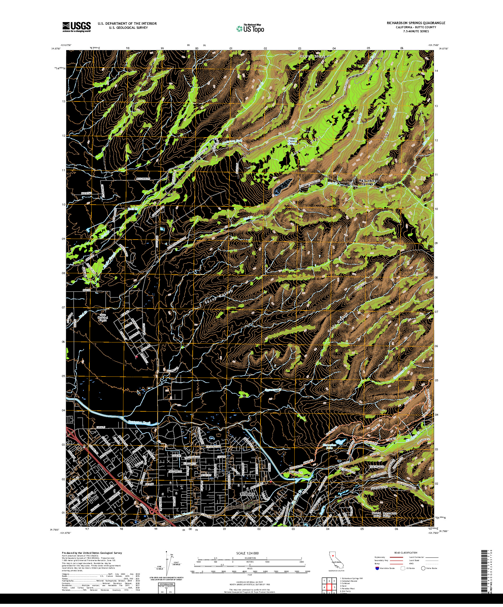 US TOPO 7.5-MINUTE MAP FOR RICHARDSON SPRINGS, CA