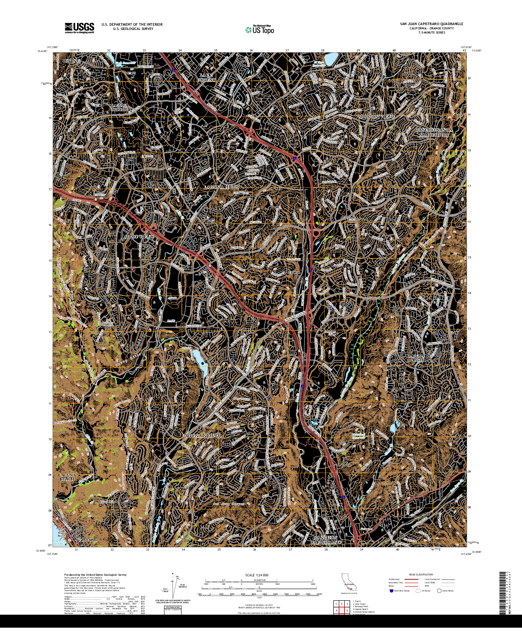 US TOPO 7.5-MINUTE MAP FOR SAN JUAN CAPISTRANO, CA