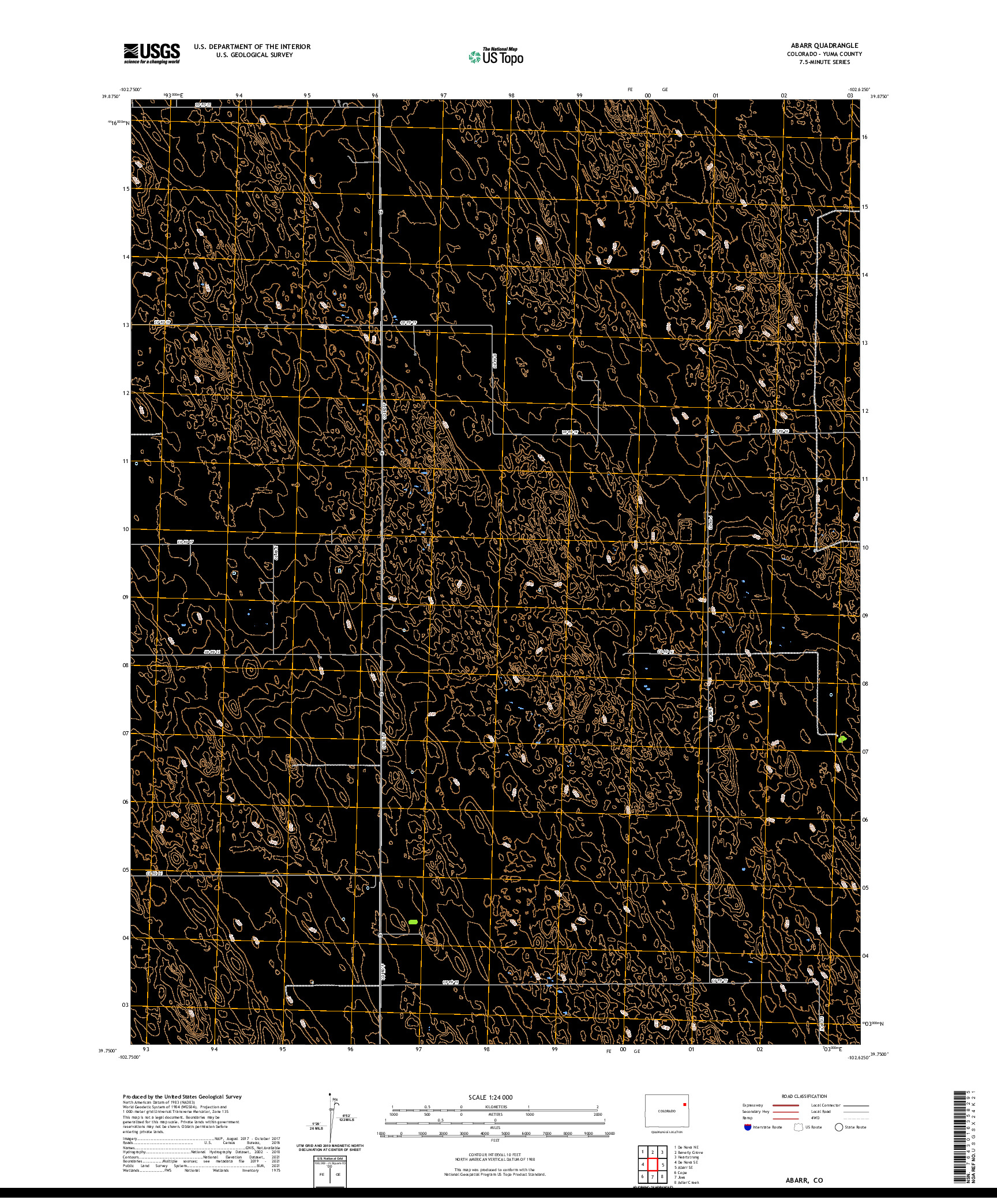 US TOPO 7.5-MINUTE MAP FOR ABARR, CO