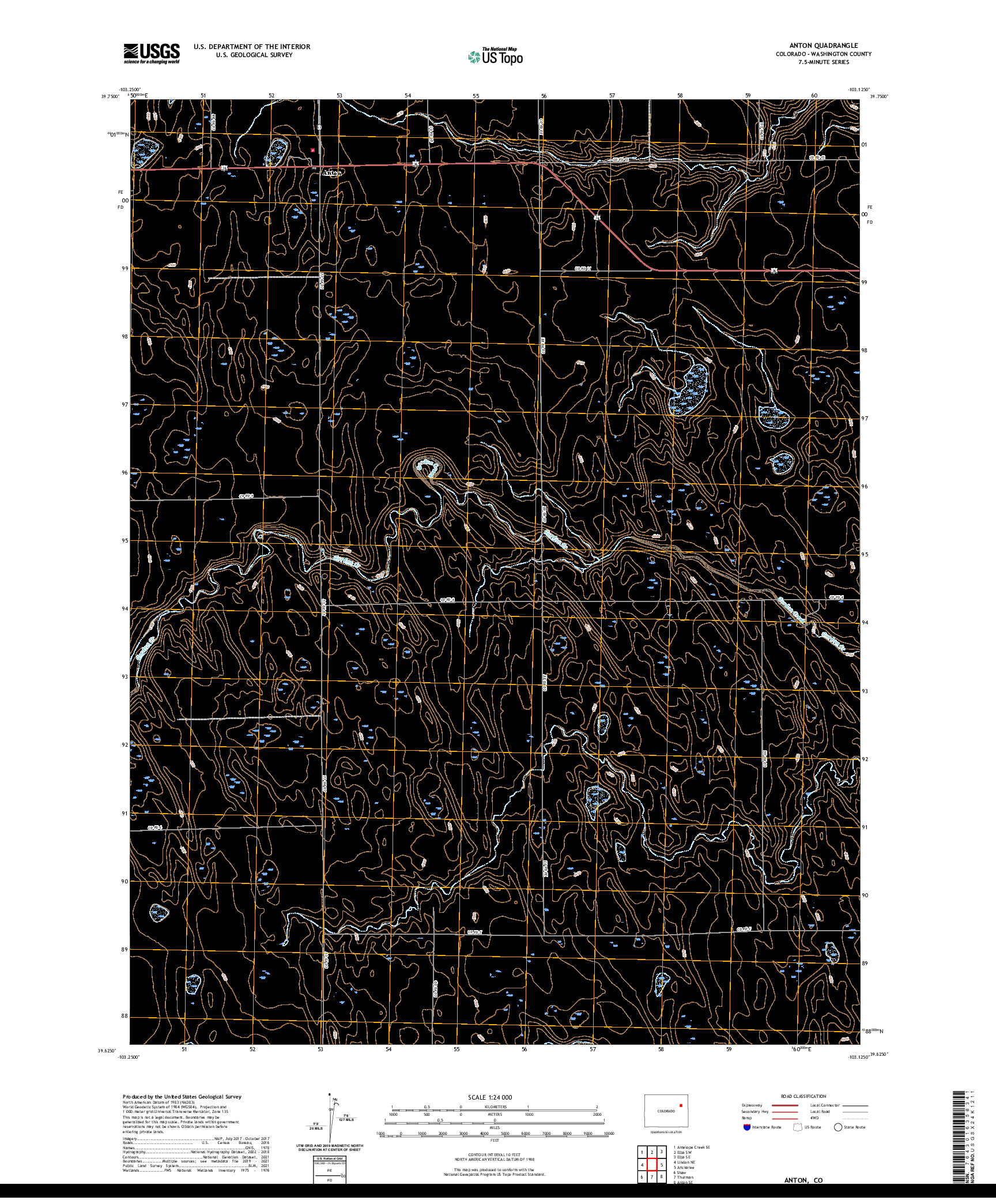 US TOPO 7.5-MINUTE MAP FOR ANTON, CO