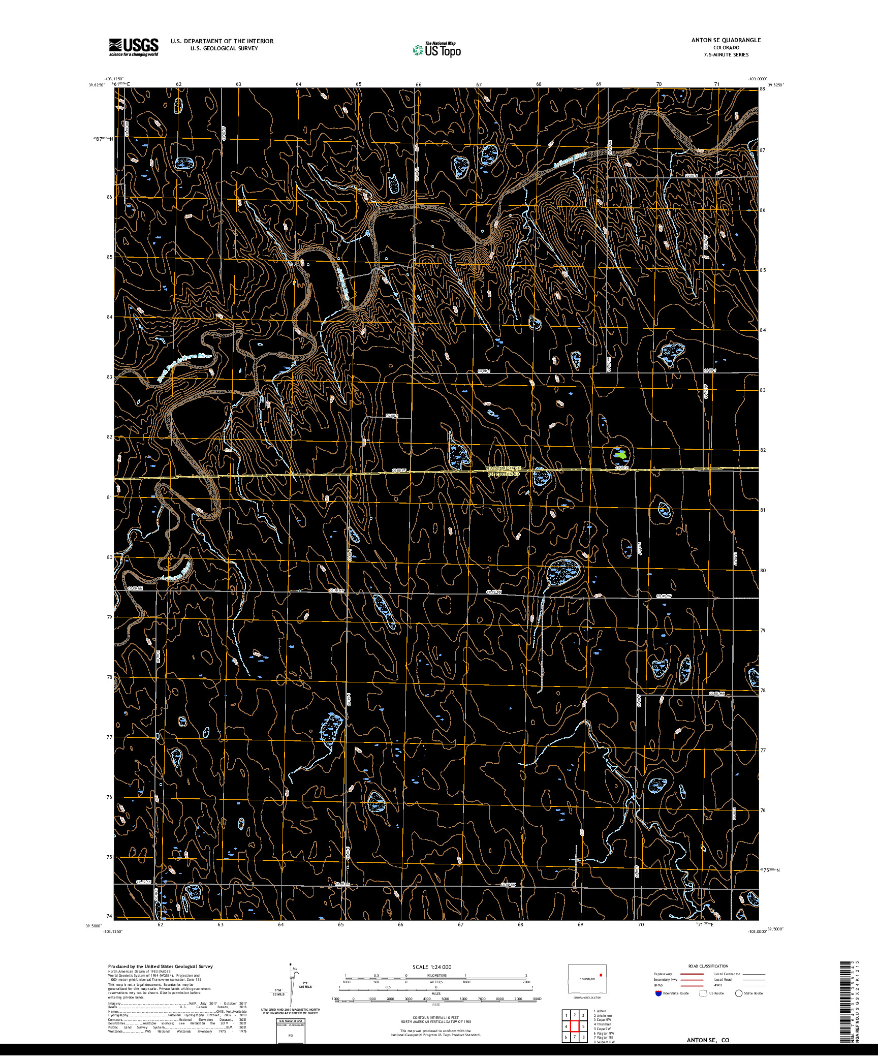 US TOPO 7.5-MINUTE MAP FOR ANTON SE, CO