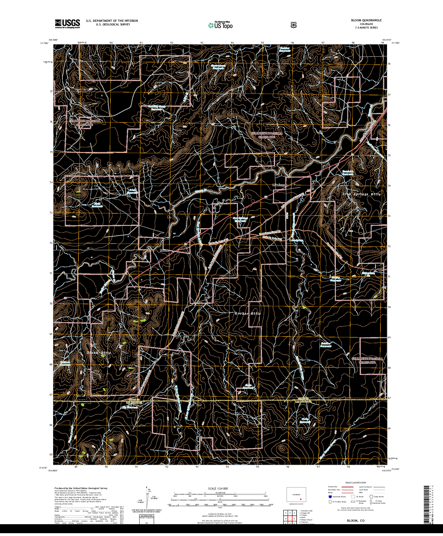 US TOPO 7.5-MINUTE MAP FOR BLOOM, CO