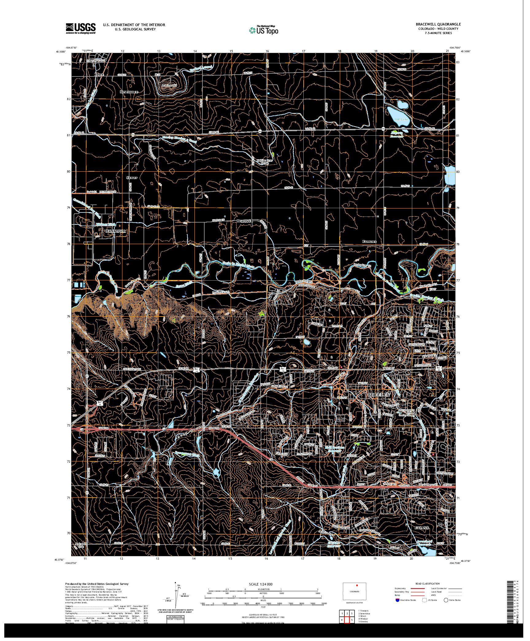 US TOPO 7.5-MINUTE MAP FOR BRACEWELL, CO