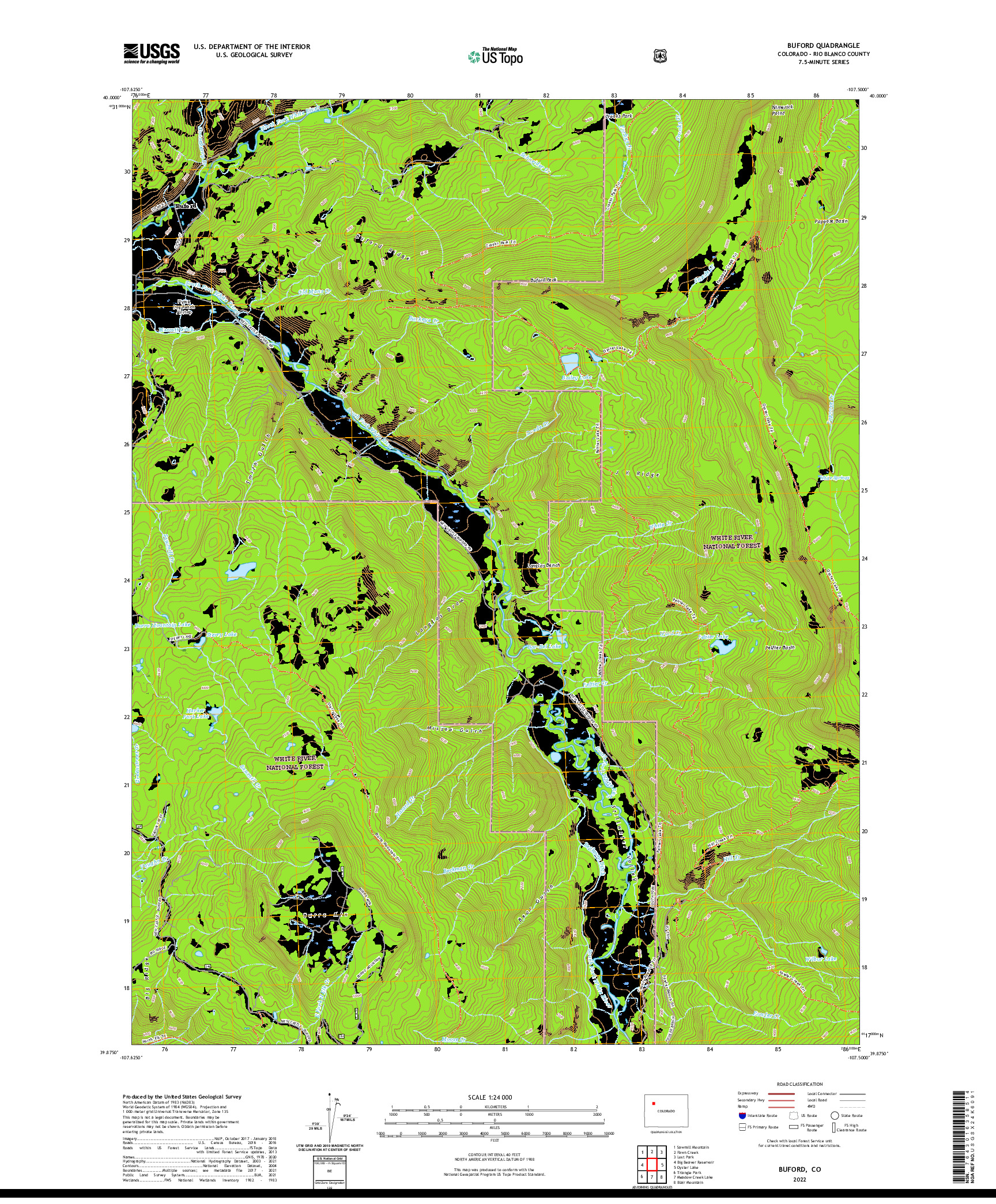 US TOPO 7.5-MINUTE MAP FOR BUFORD, CO