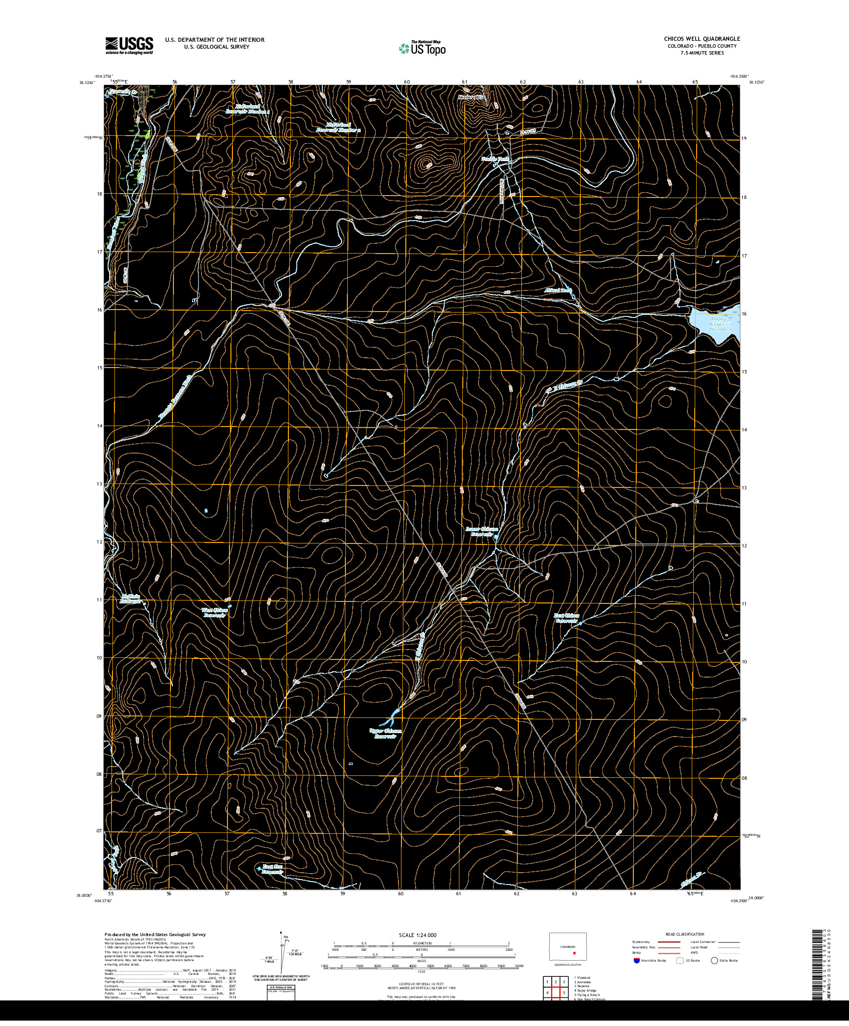 US TOPO 7.5-MINUTE MAP FOR CHICOS WELL, CO
