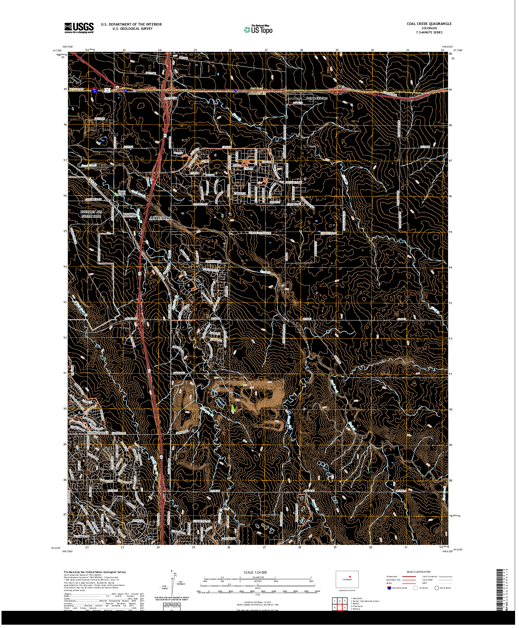 US TOPO 7.5-MINUTE MAP FOR COAL CREEK, CO