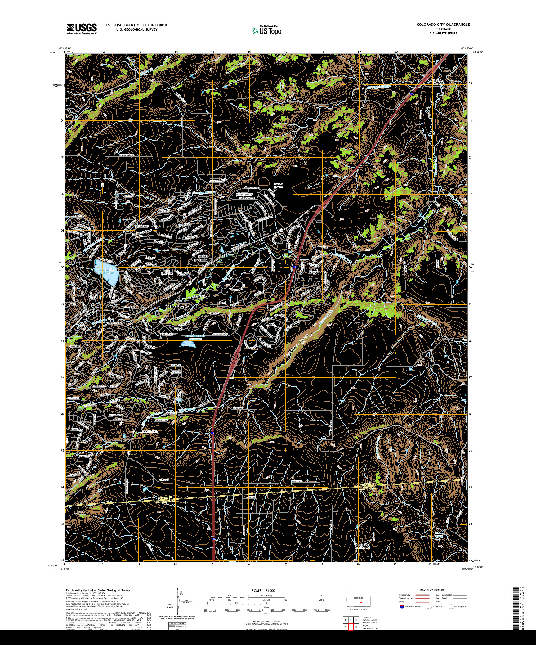 US TOPO 7.5-MINUTE MAP FOR COLORADO CITY, CO