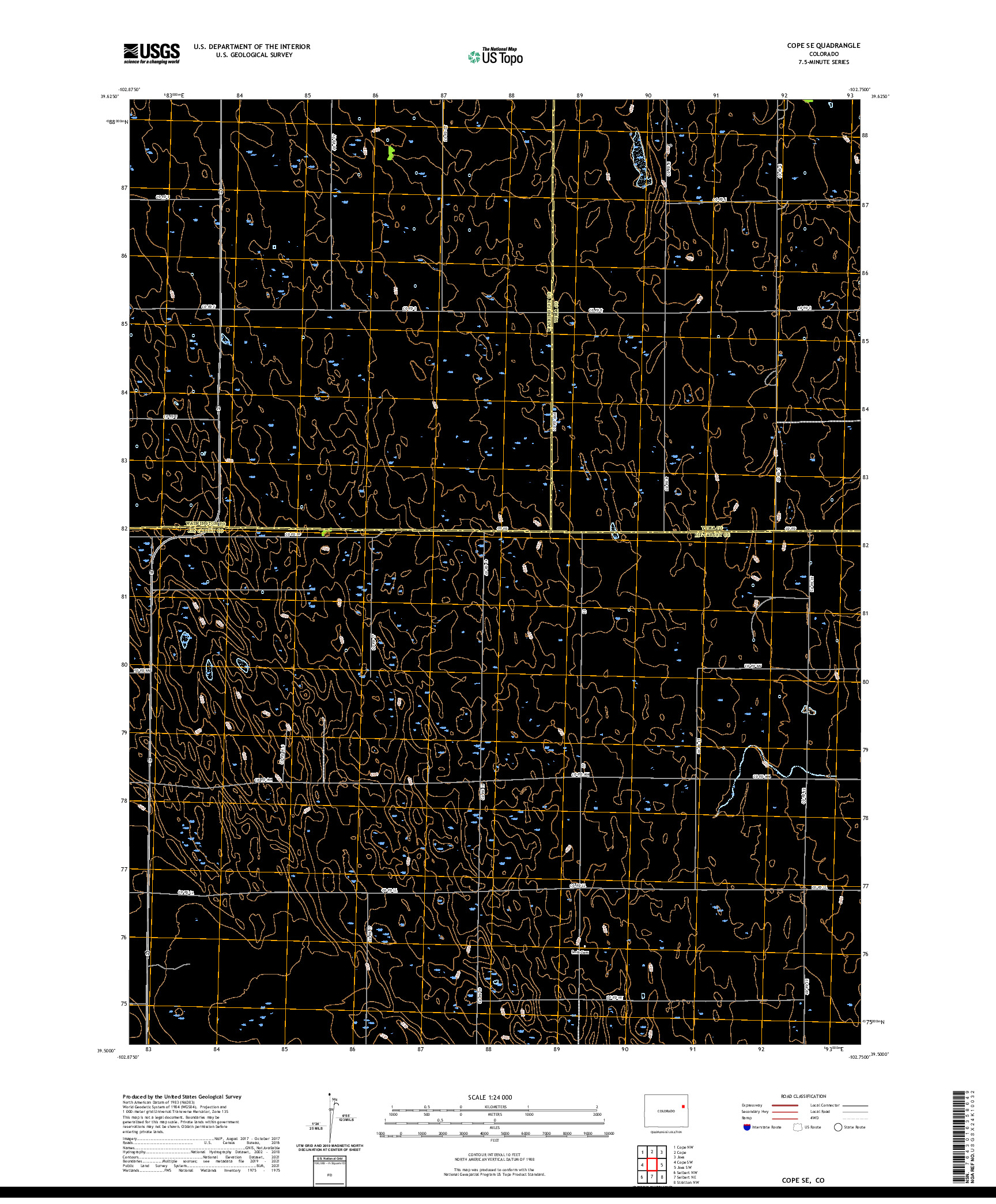 US TOPO 7.5-MINUTE MAP FOR COPE SE, CO