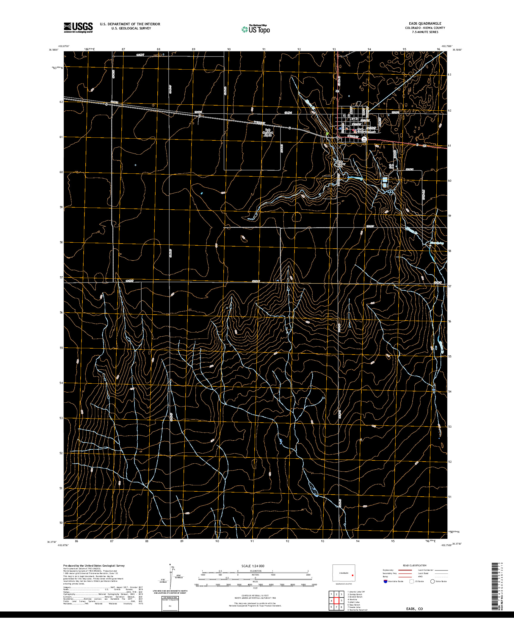 US TOPO 7.5-MINUTE MAP FOR EADS, CO