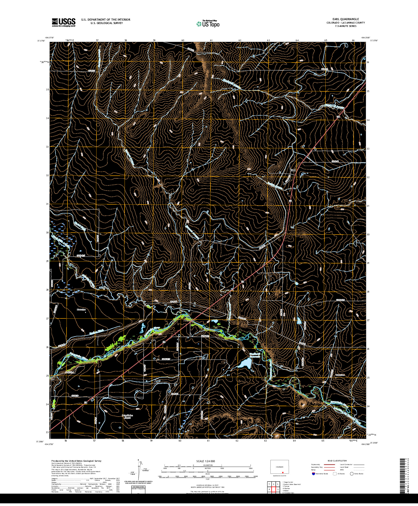 US TOPO 7.5-MINUTE MAP FOR EARL, CO