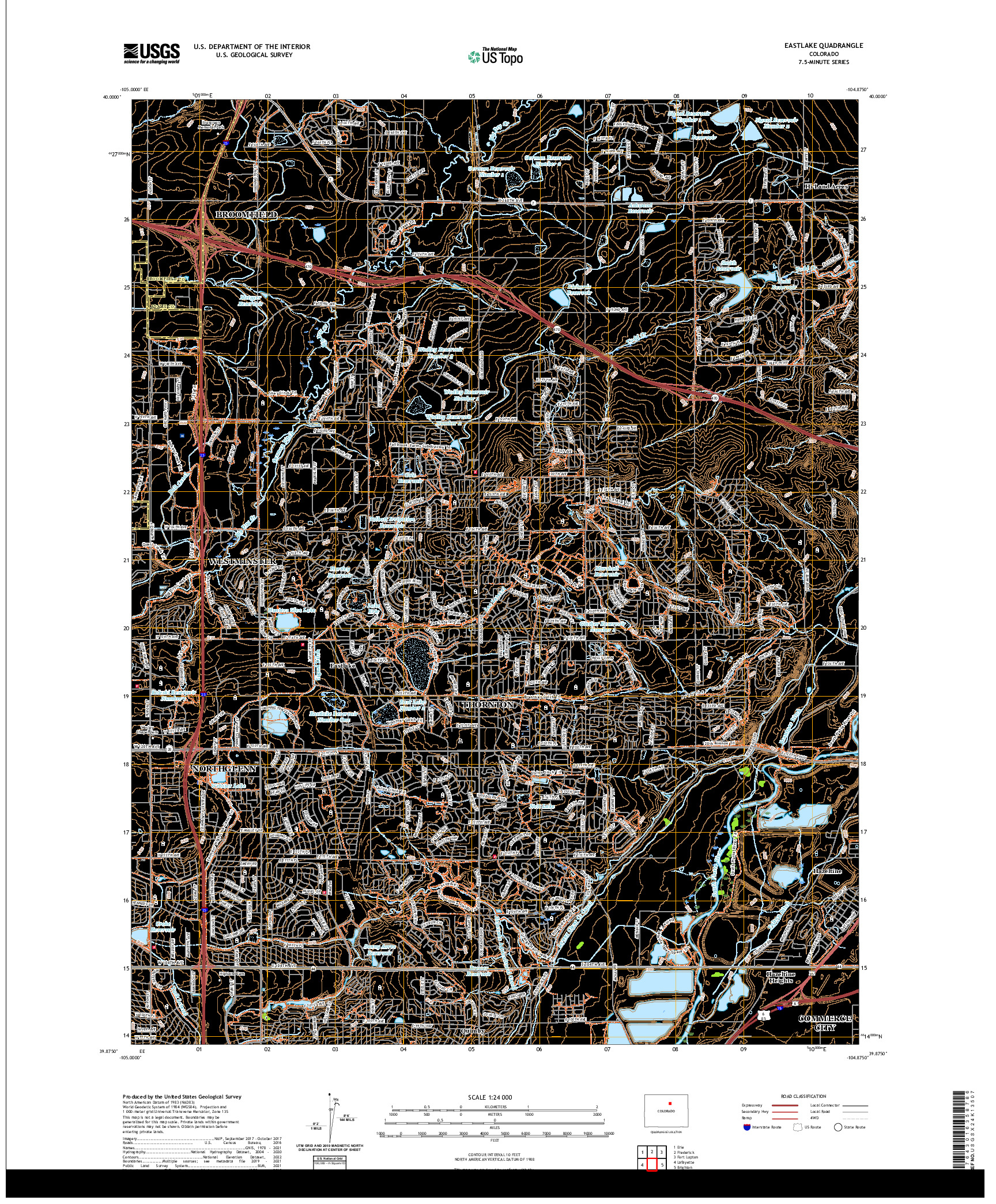 US TOPO 7.5-MINUTE MAP FOR EASTLAKE, CO