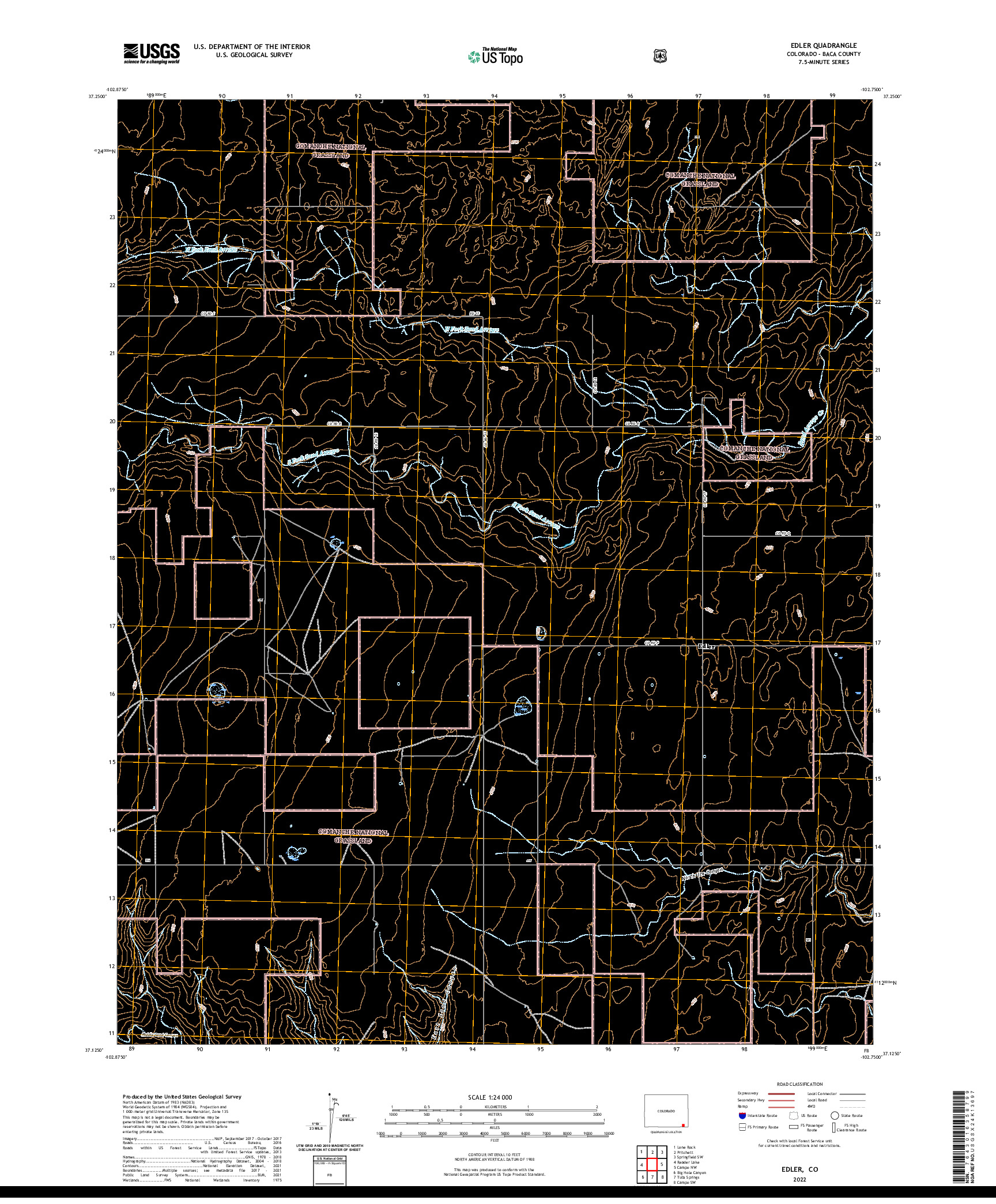 US TOPO 7.5-MINUTE MAP FOR EDLER, CO