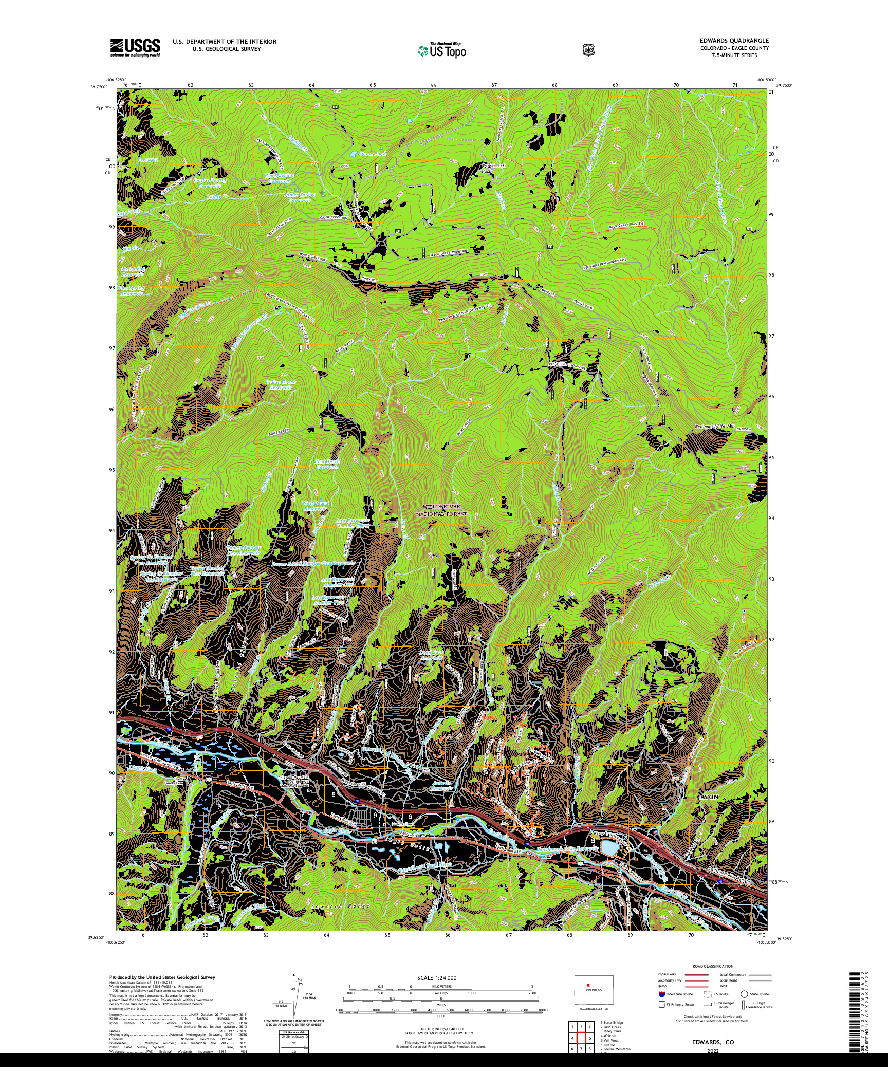 US TOPO 7.5-MINUTE MAP FOR EDWARDS, CO