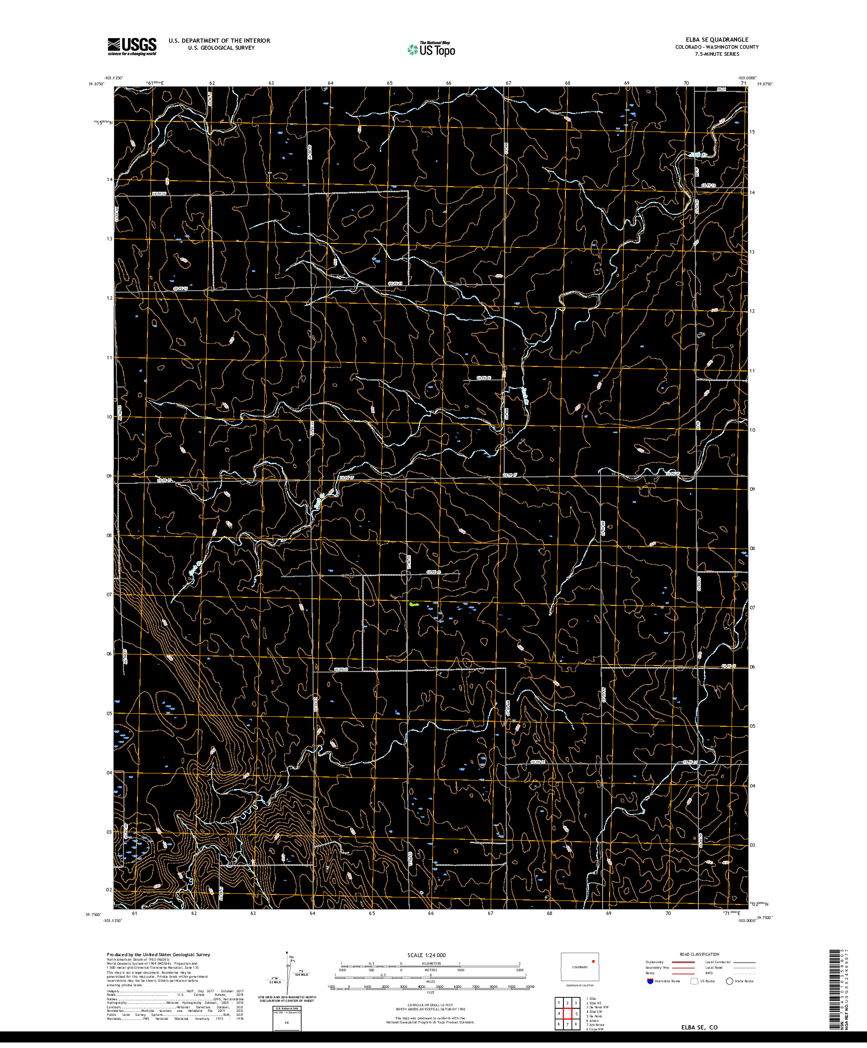 US TOPO 7.5-MINUTE MAP FOR ELBA SE, CO