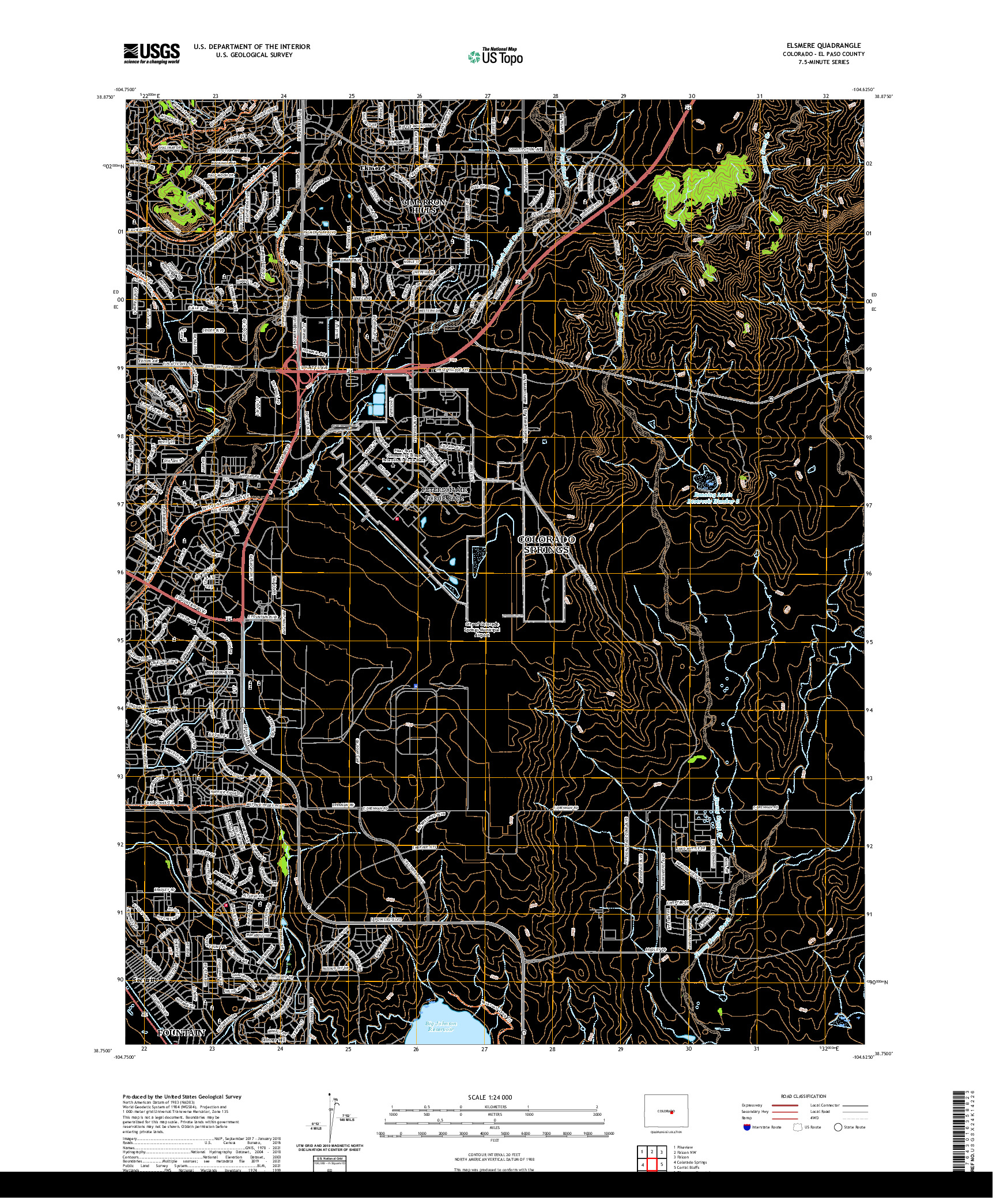 US TOPO 7.5-MINUTE MAP FOR ELSMERE, CO