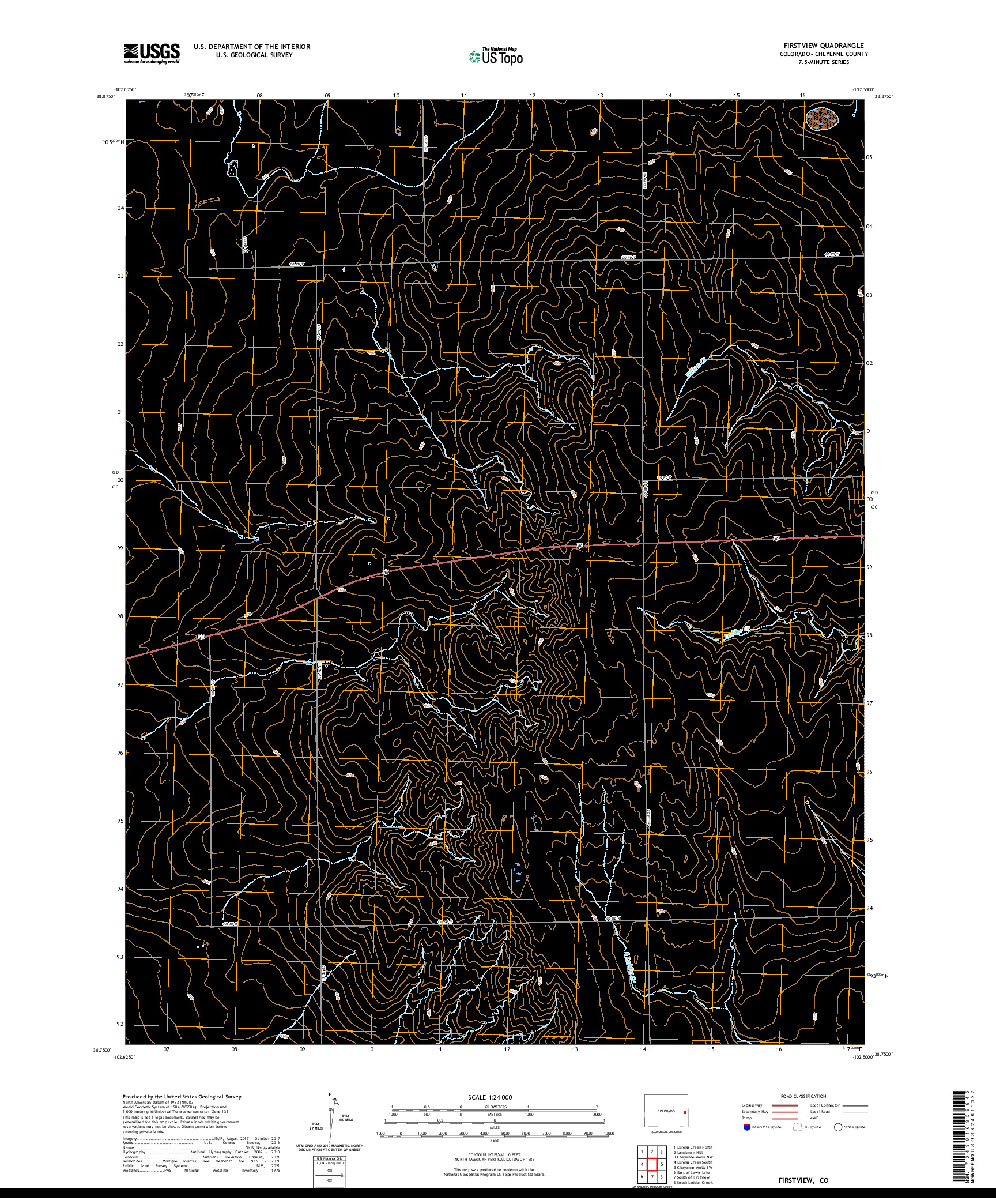 US TOPO 7.5-MINUTE MAP FOR FIRSTVIEW, CO