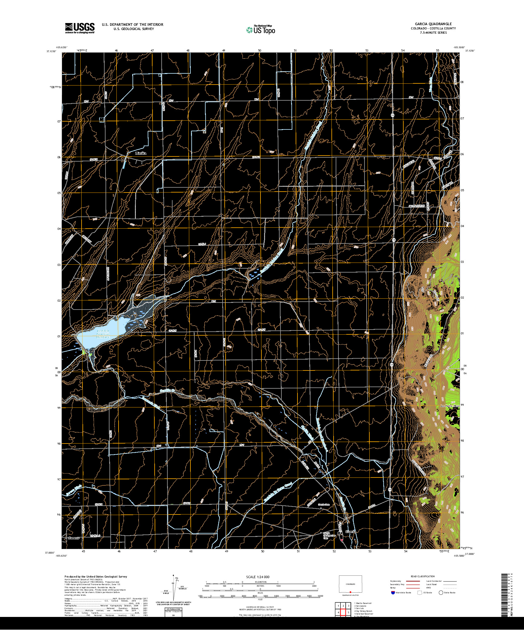 US TOPO 7.5-MINUTE MAP FOR GARCIA, CO