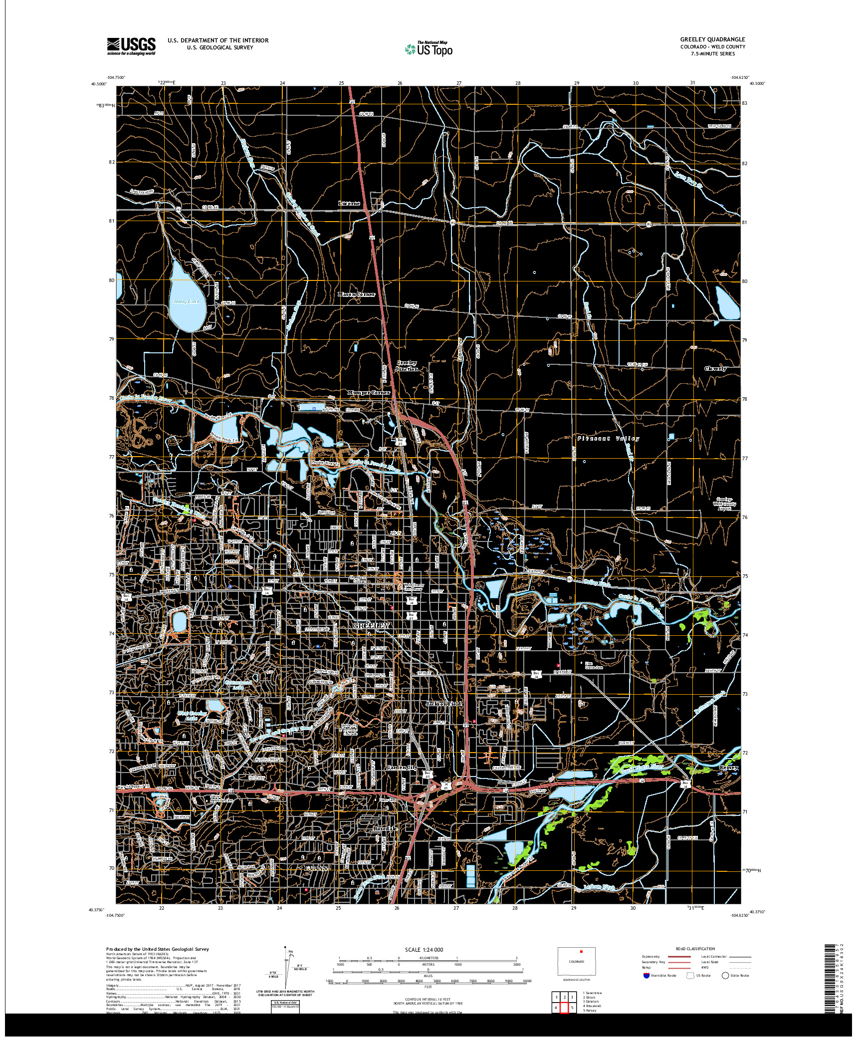 US TOPO 7.5-MINUTE MAP FOR GREELEY, CO