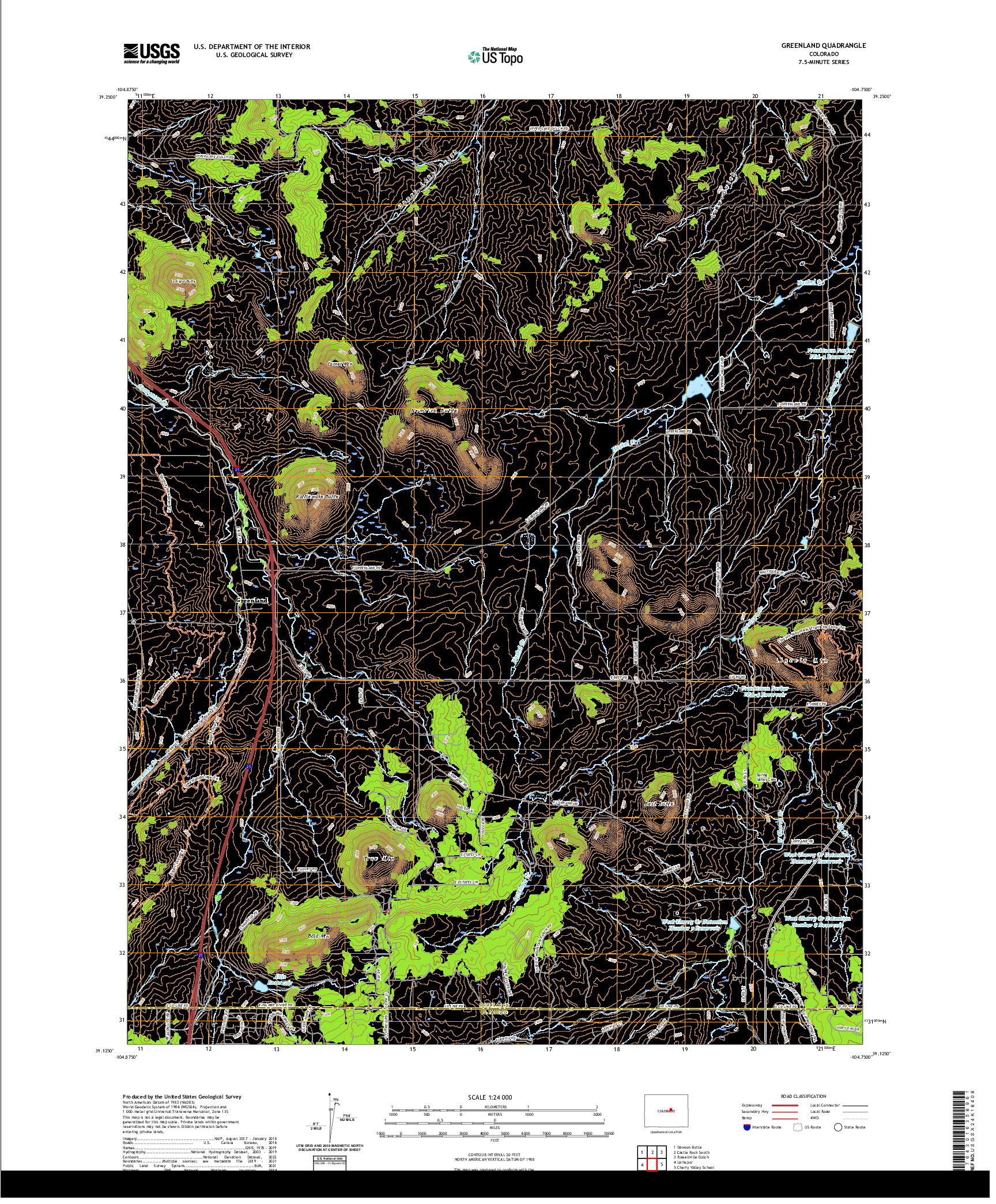 US TOPO 7.5-MINUTE MAP FOR GREENLAND, CO