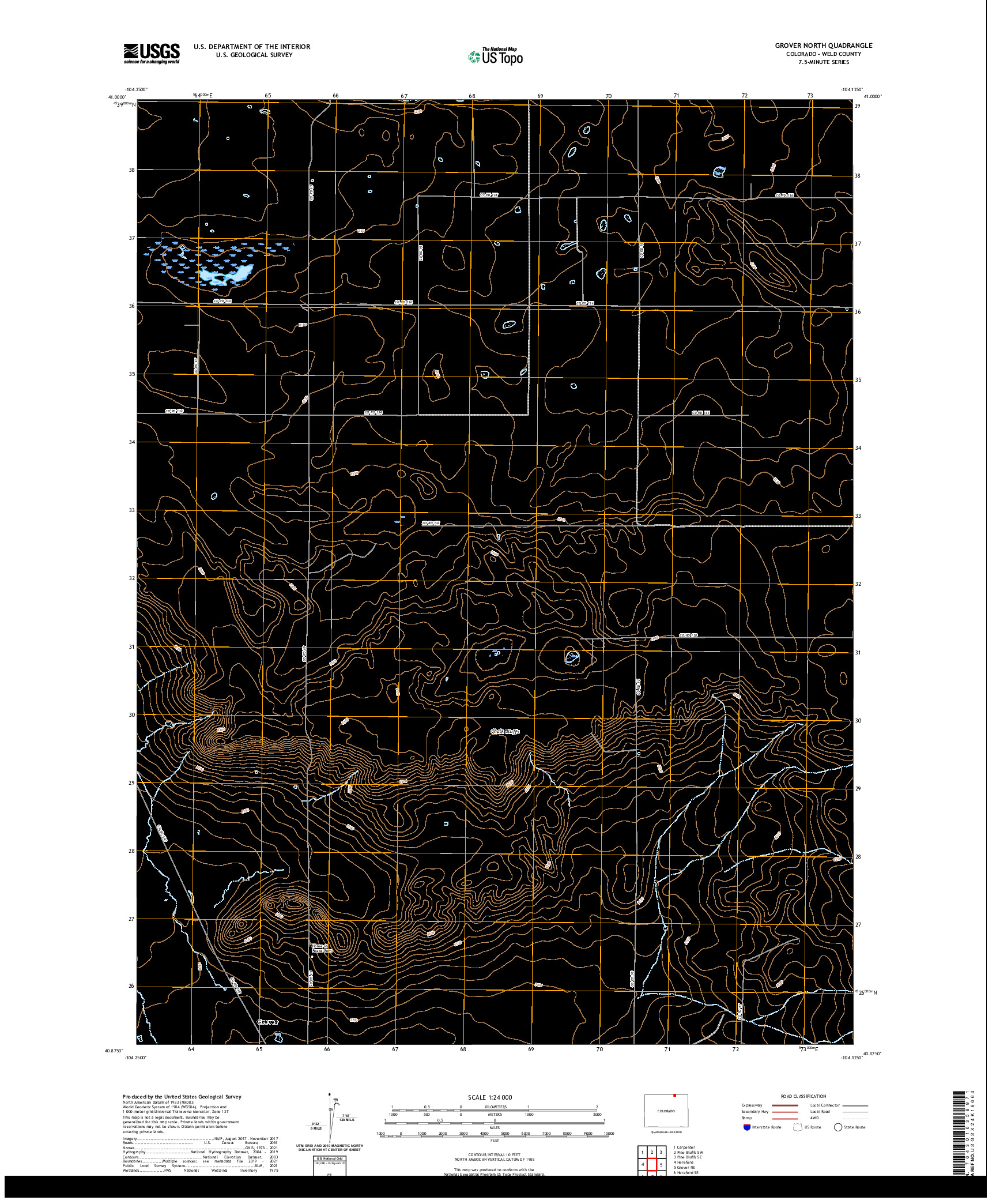 US TOPO 7.5-MINUTE MAP FOR GROVER NORTH, CO