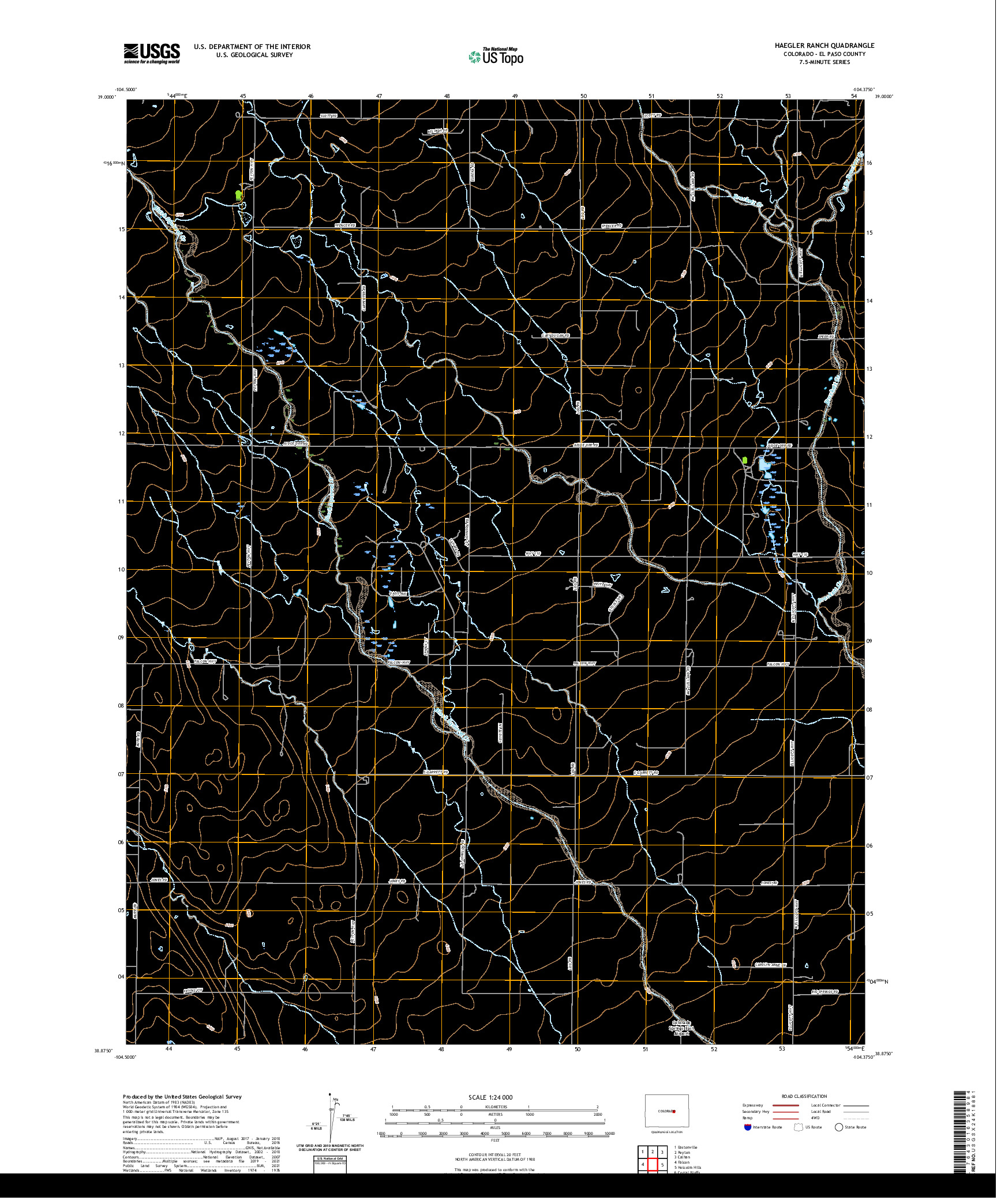 US TOPO 7.5-MINUTE MAP FOR HAEGLER RANCH, CO