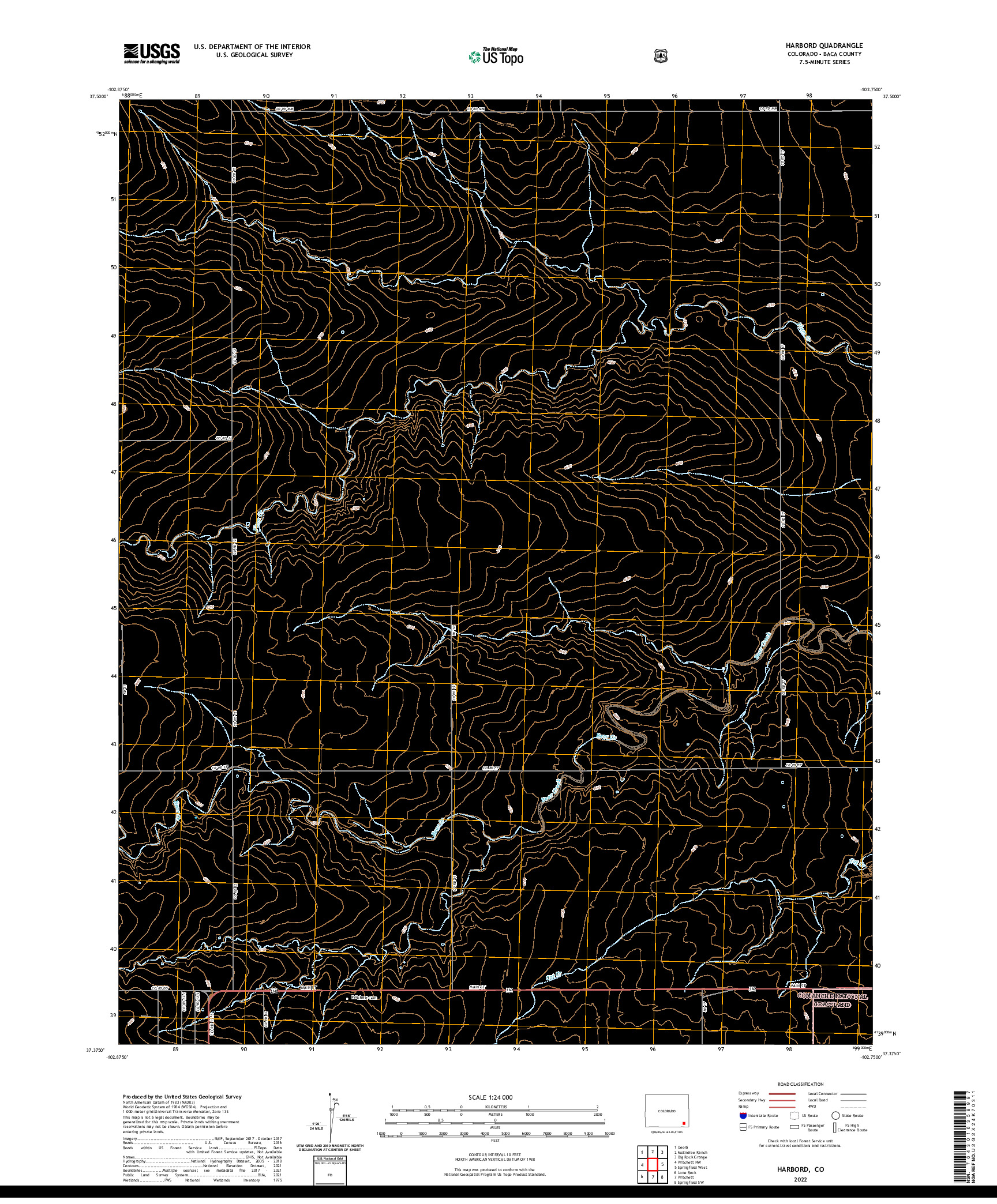 US TOPO 7.5-MINUTE MAP FOR HARBORD, CO