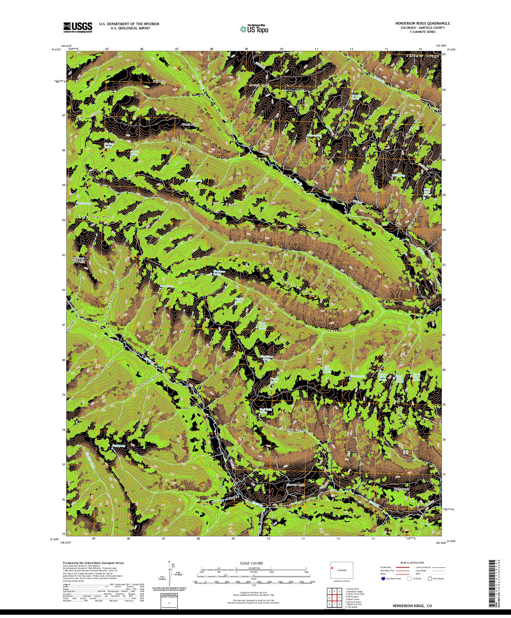 US TOPO 7.5-MINUTE MAP FOR HENDERSON RIDGE, CO