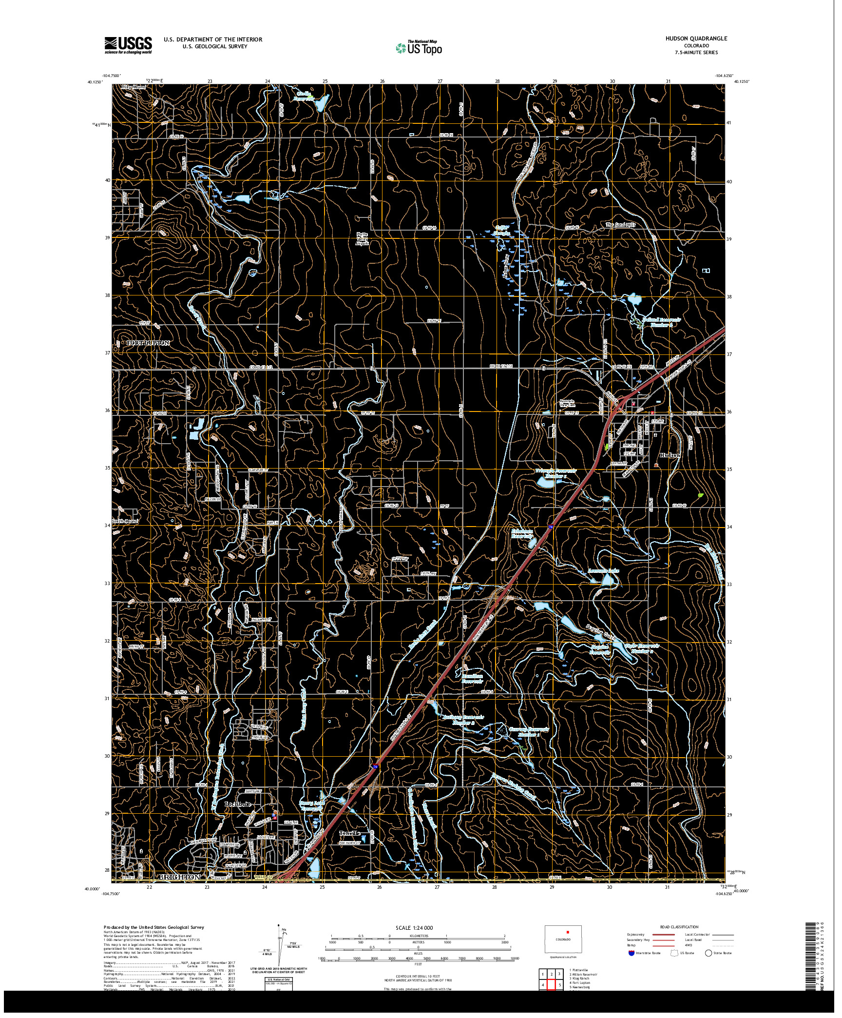 US TOPO 7.5-MINUTE MAP FOR HUDSON, CO