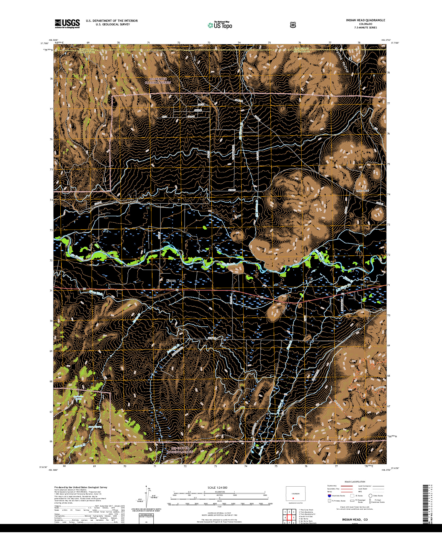 US TOPO 7.5-MINUTE MAP FOR INDIAN HEAD, CO