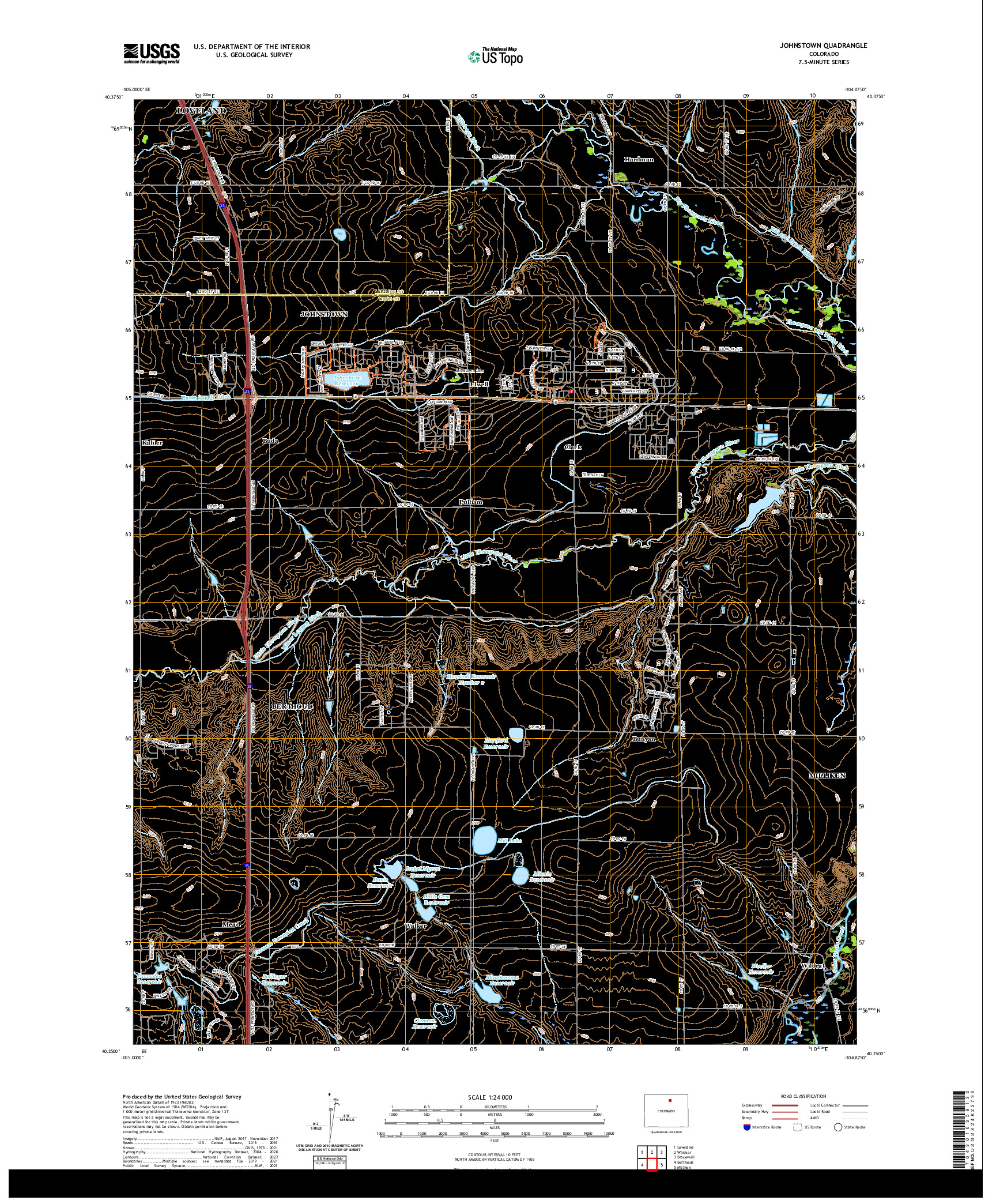 US TOPO 7.5-MINUTE MAP FOR JOHNSTOWN, CO