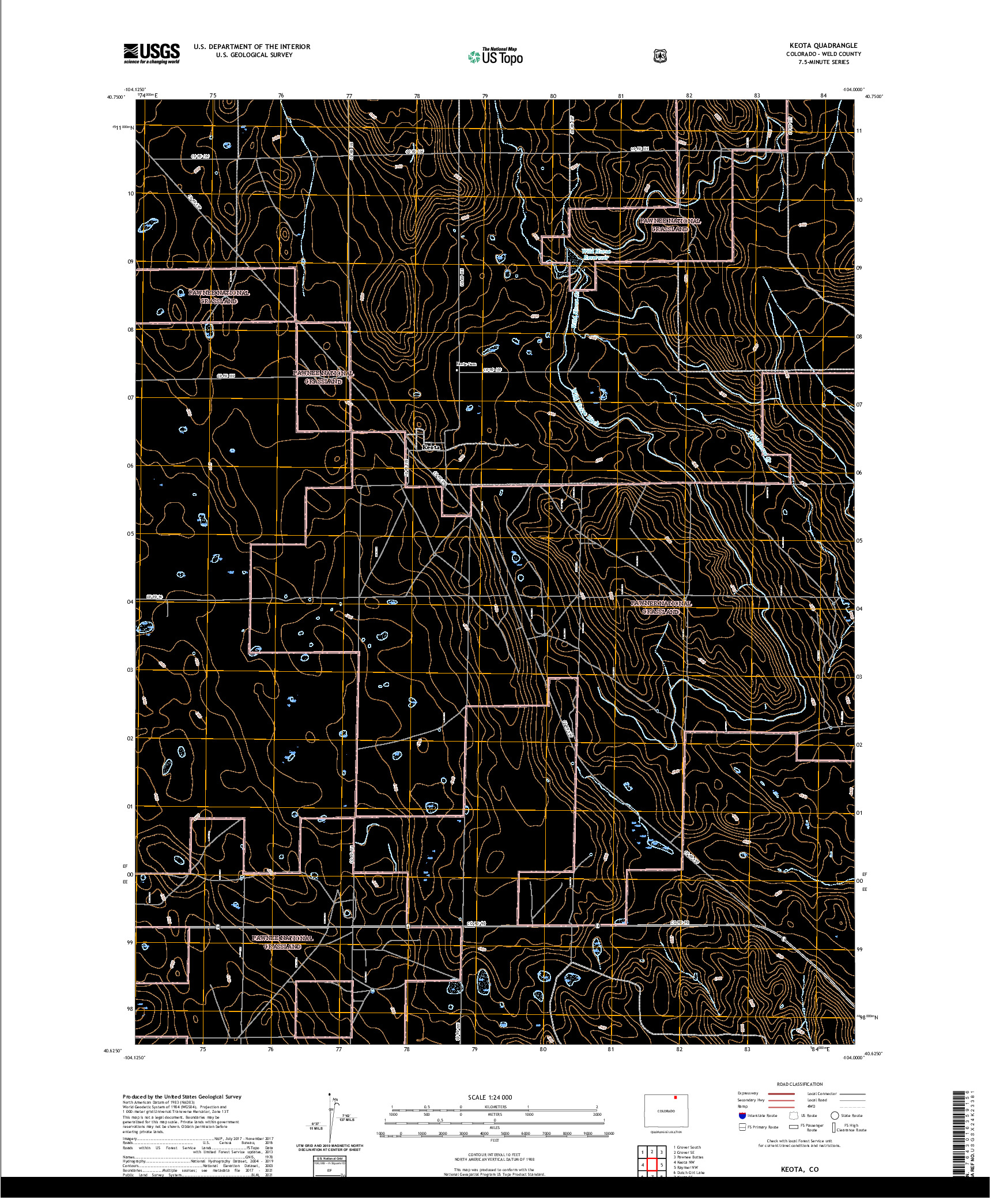 US TOPO 7.5-MINUTE MAP FOR KEOTA, CO