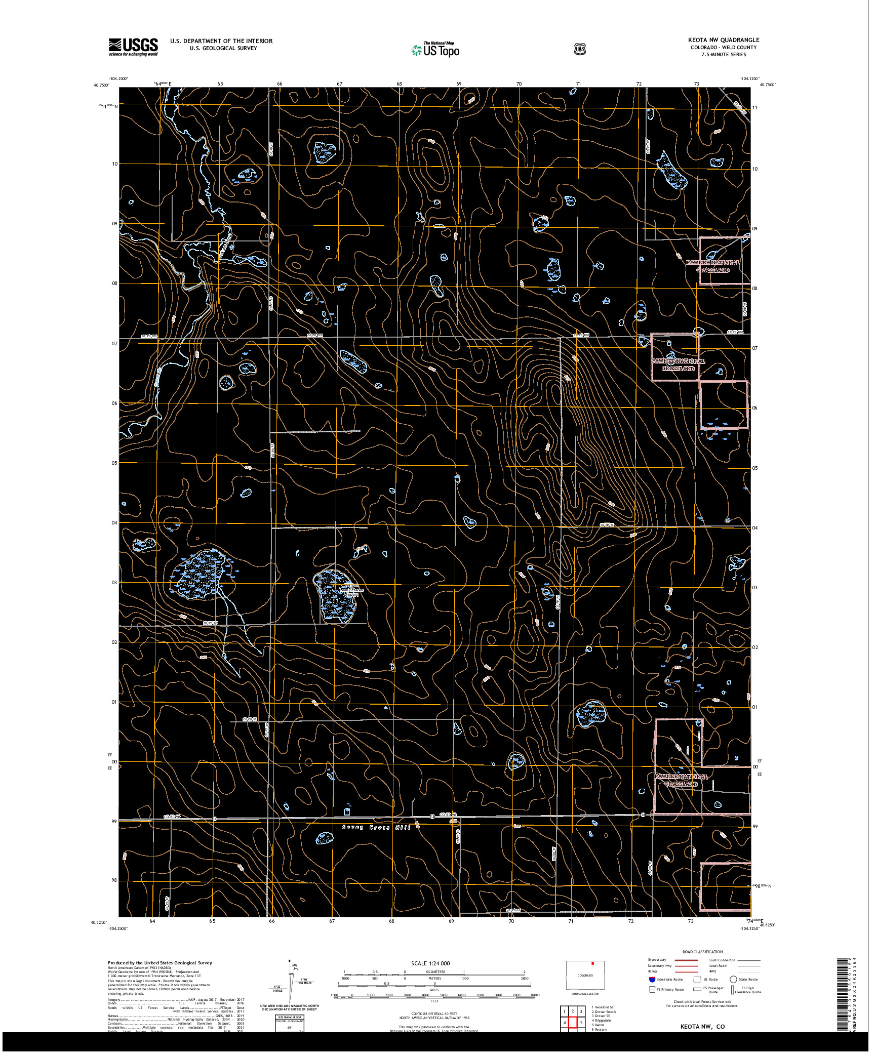 US TOPO 7.5-MINUTE MAP FOR KEOTA NW, CO