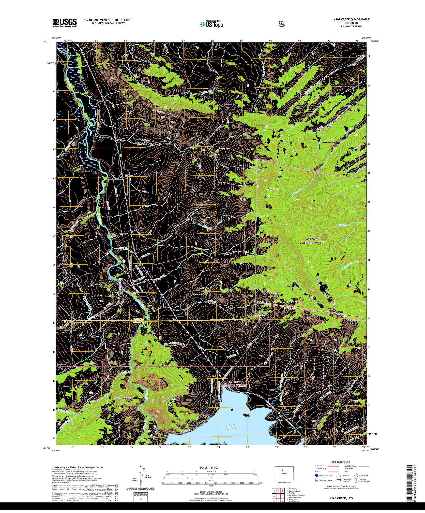 US TOPO 7.5-MINUTE MAP FOR KING CREEK, CO