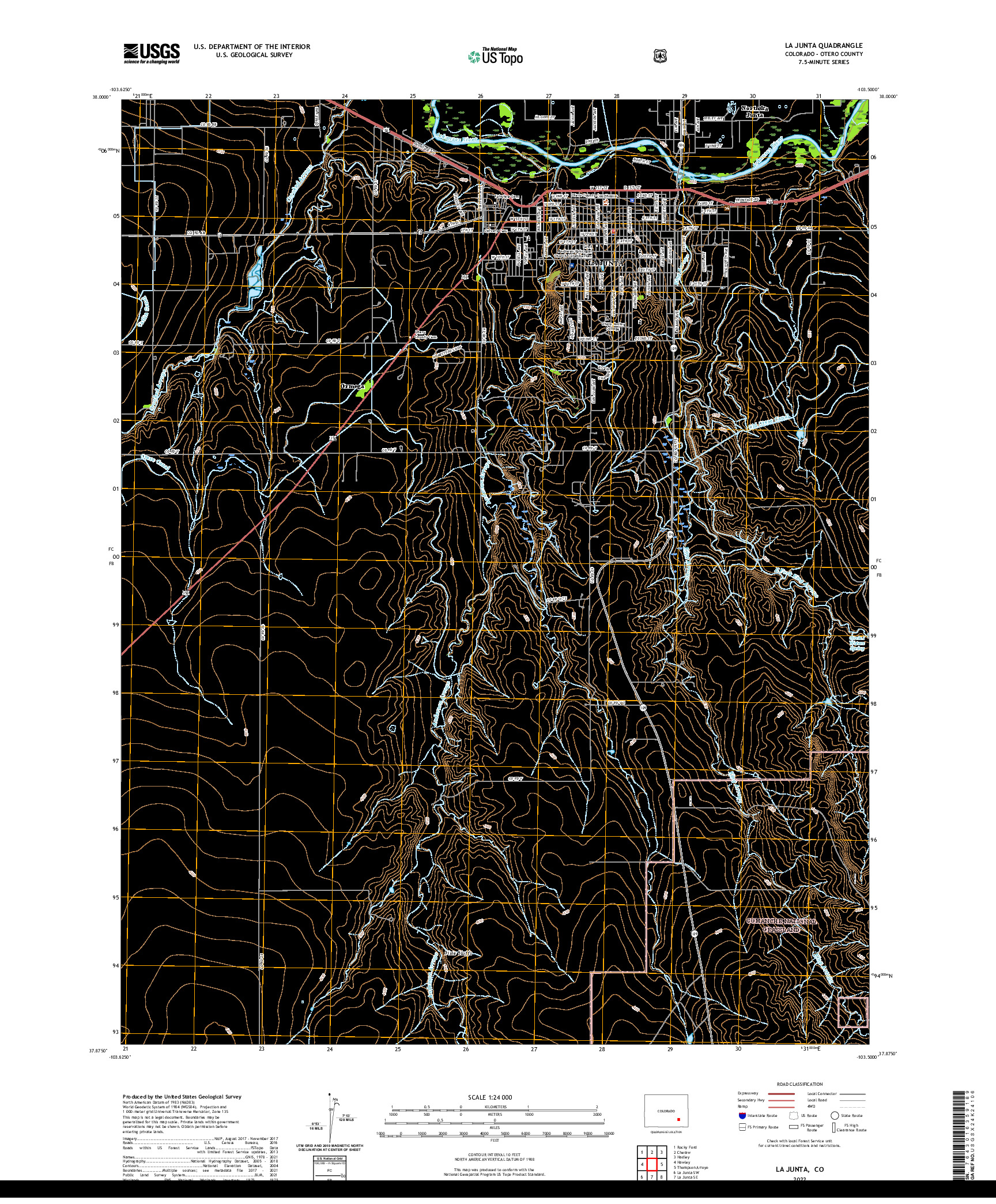 US TOPO 7.5-MINUTE MAP FOR LA JUNTA, CO