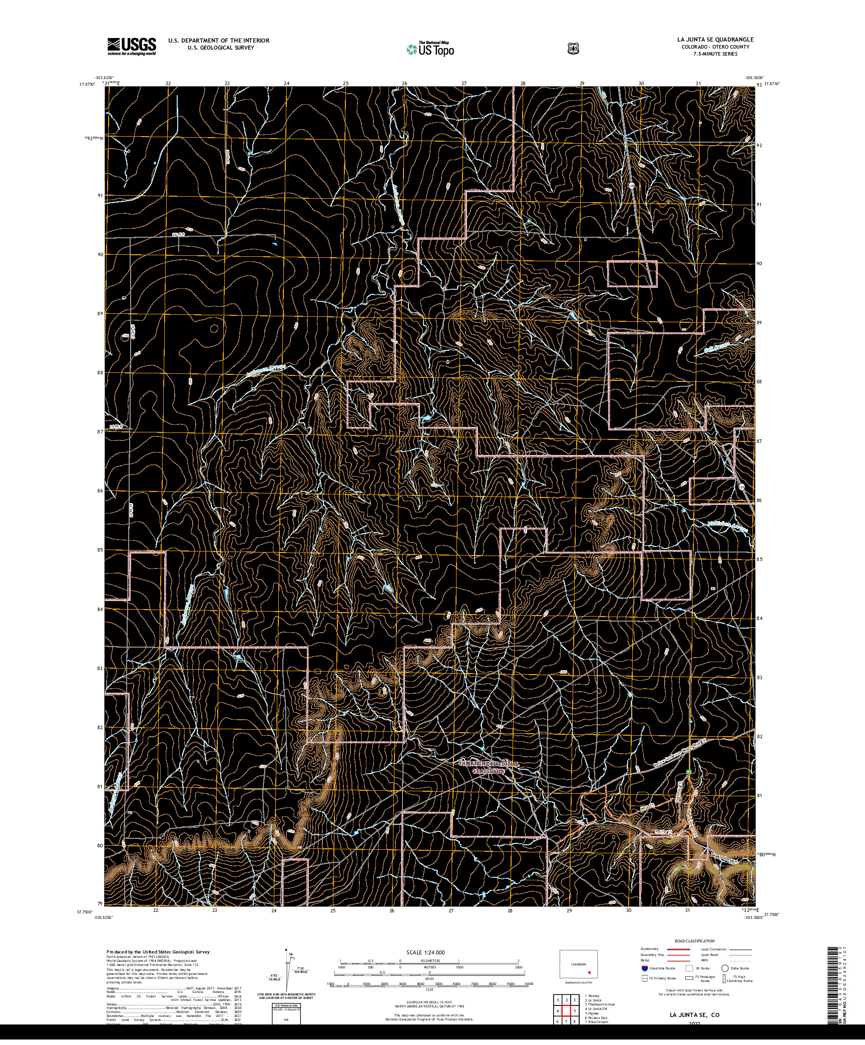 US TOPO 7.5-MINUTE MAP FOR LA JUNTA SE, CO