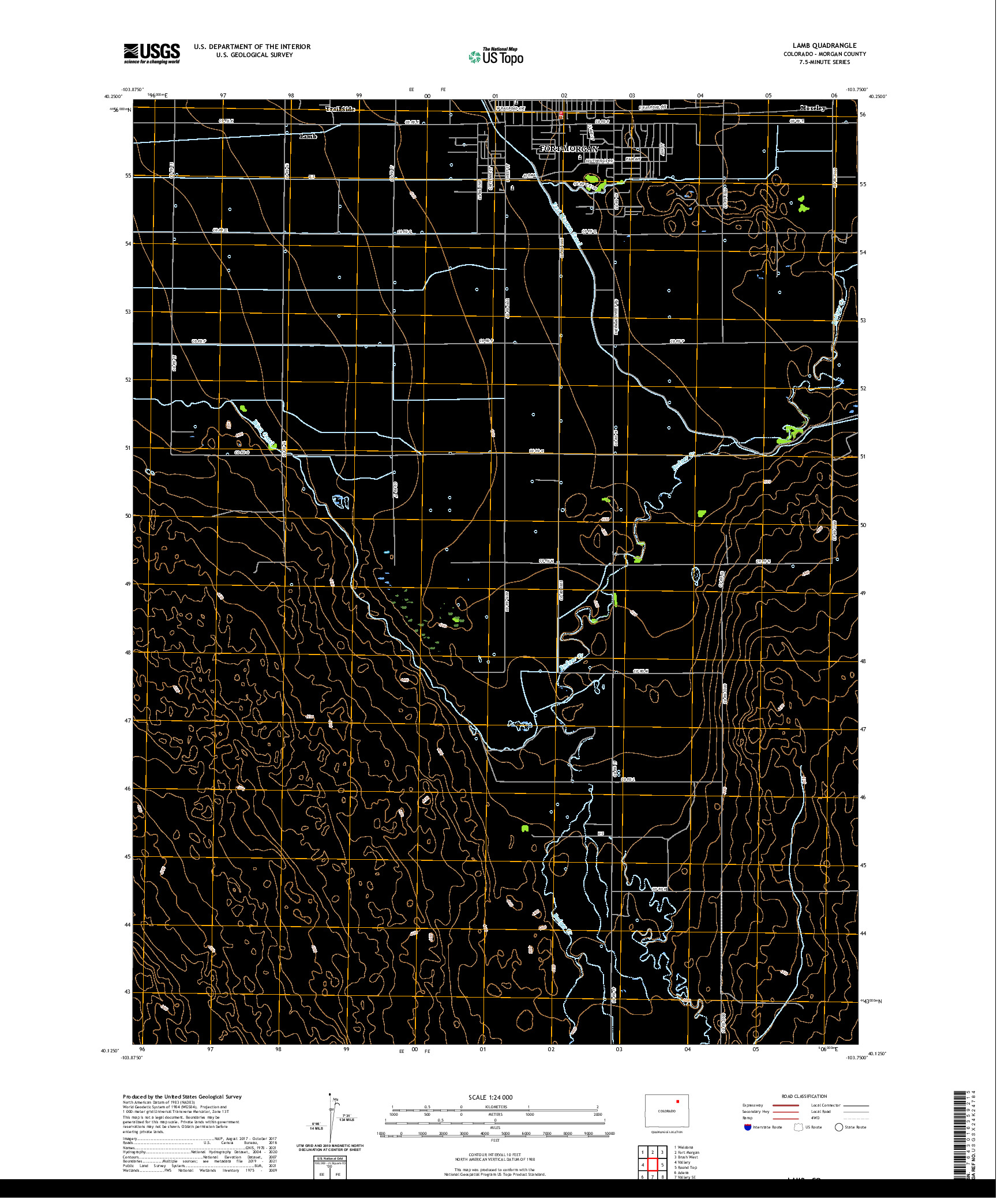 US TOPO 7.5-MINUTE MAP FOR LAMB, CO