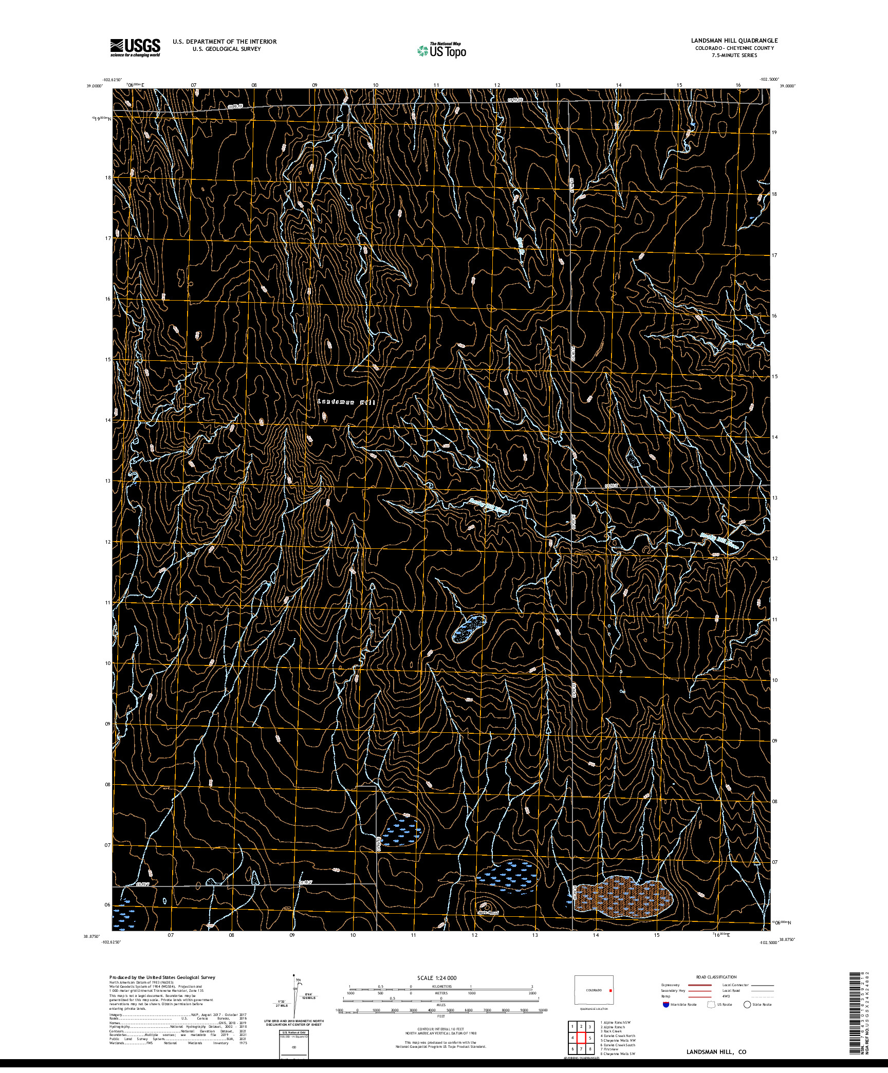 US TOPO 7.5-MINUTE MAP FOR LANDSMAN HILL, CO